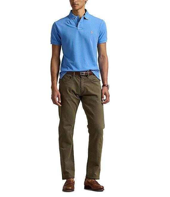 Polo Ralph Lauren Custom Slim Fit Solid Mesh Polo Shirt Product Image