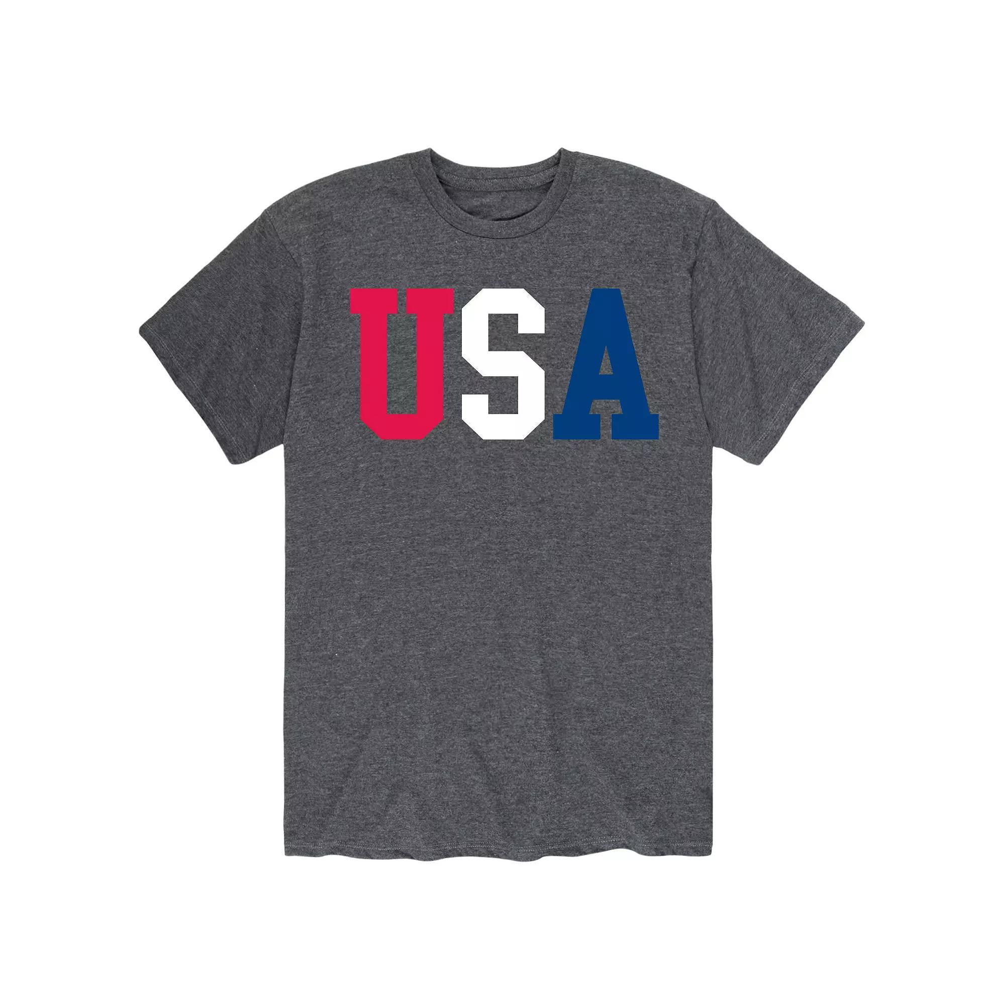 Men's USA Tee, Size: XXL, Gray Product Image