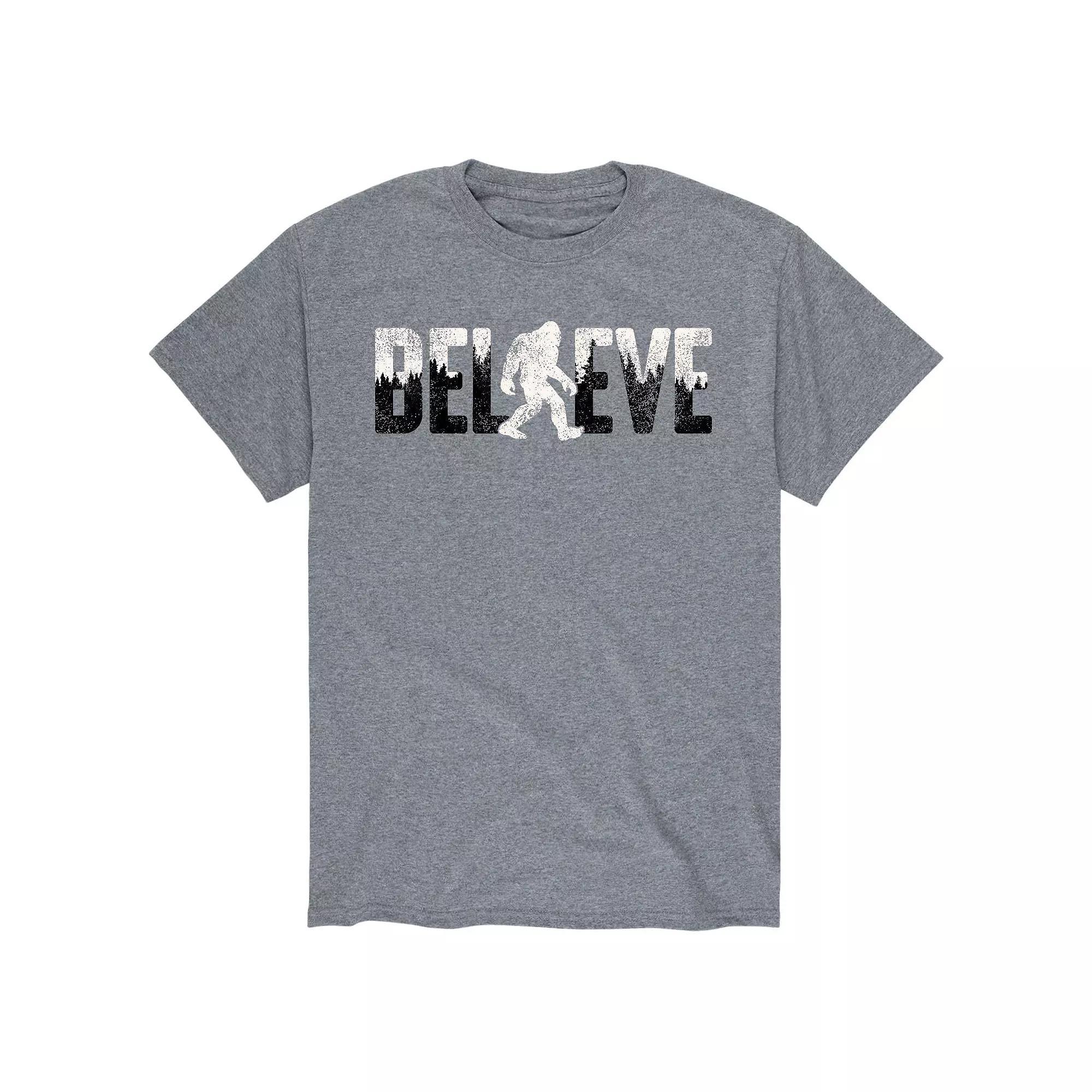 Mens Believe Tee Grey Military Green Product Image