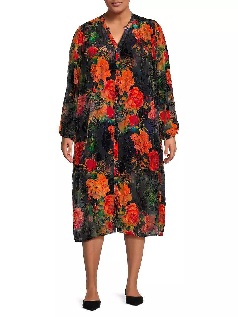 Plus Renna Burnout Slip Dress Product Image