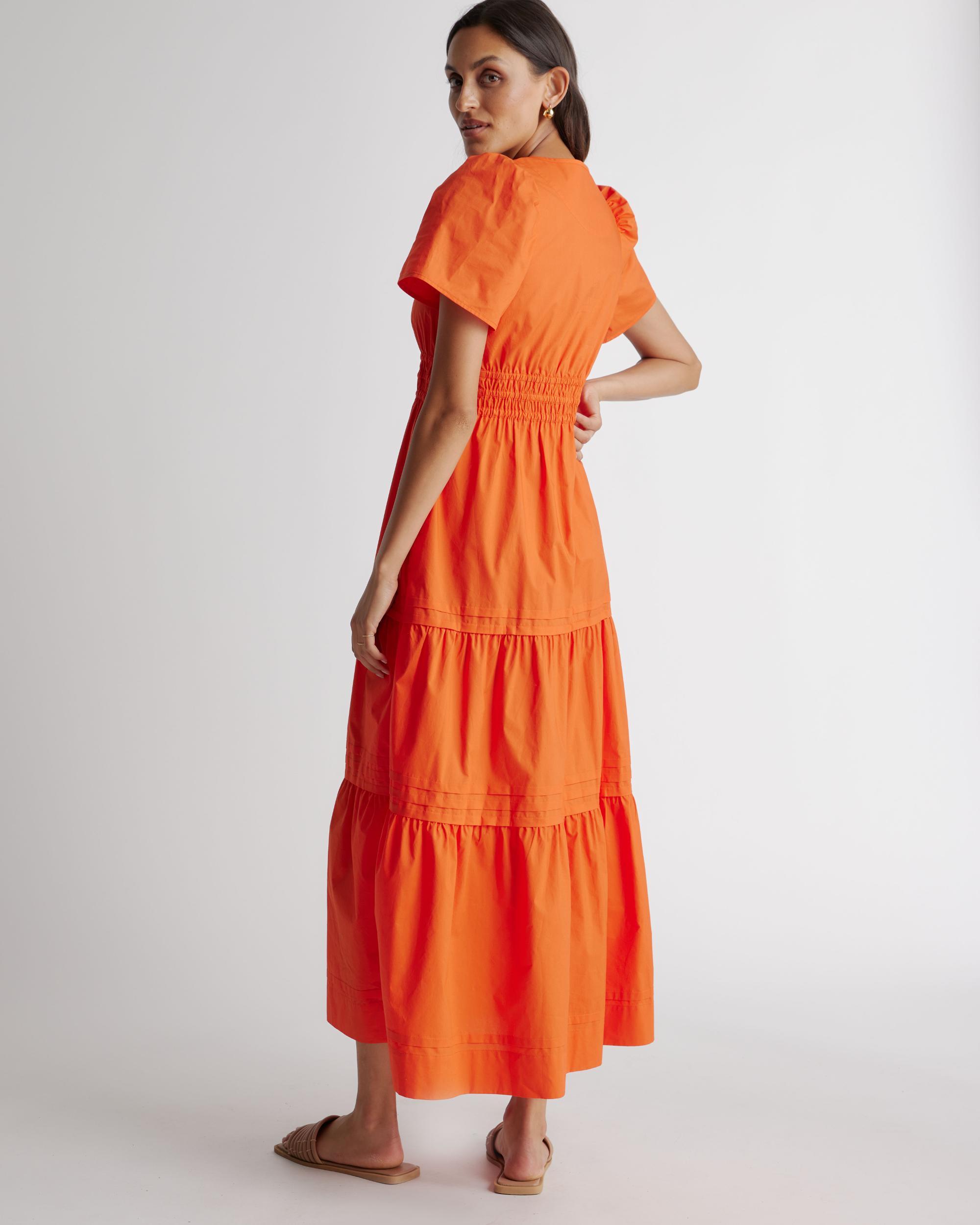 Quince | Women's Poplin Tiered Maxi Dress Size XL, Cotton Product Image