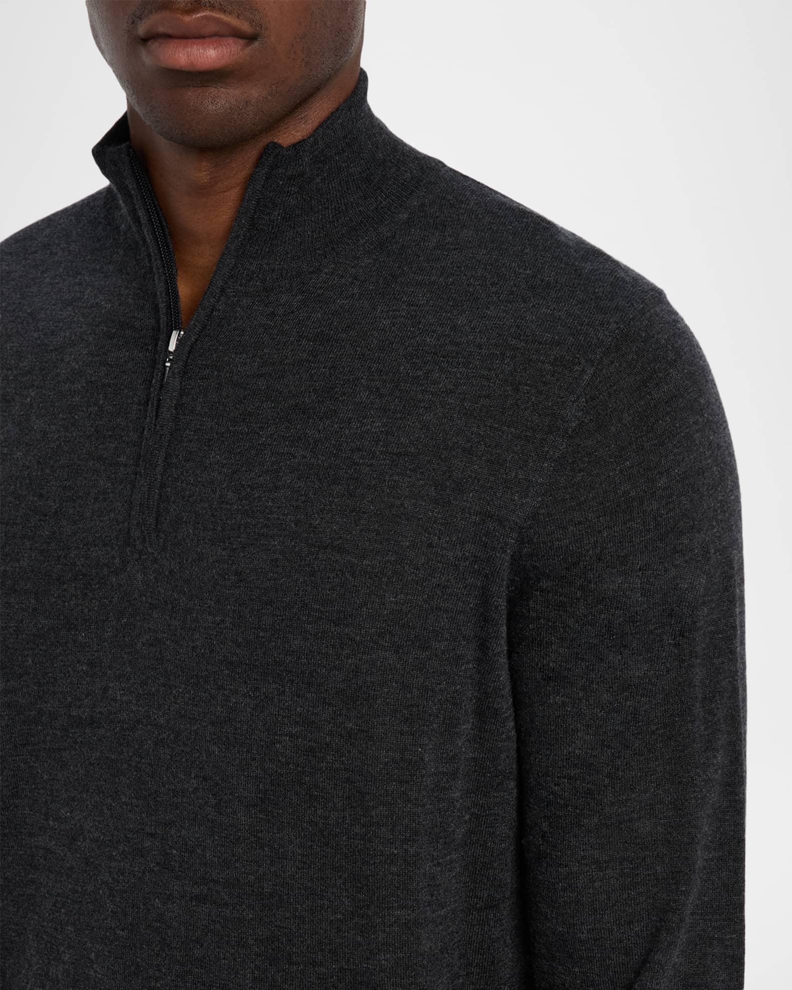 Men's Cashmere and Silk Quarter-Zip Sweater Product Image