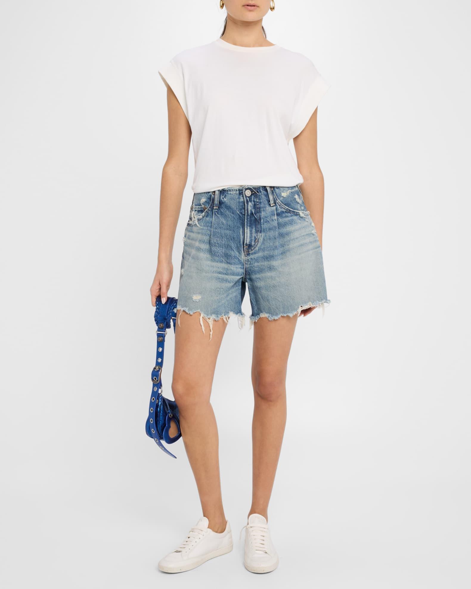 Ludlow Distressed Denim Shorts Product Image