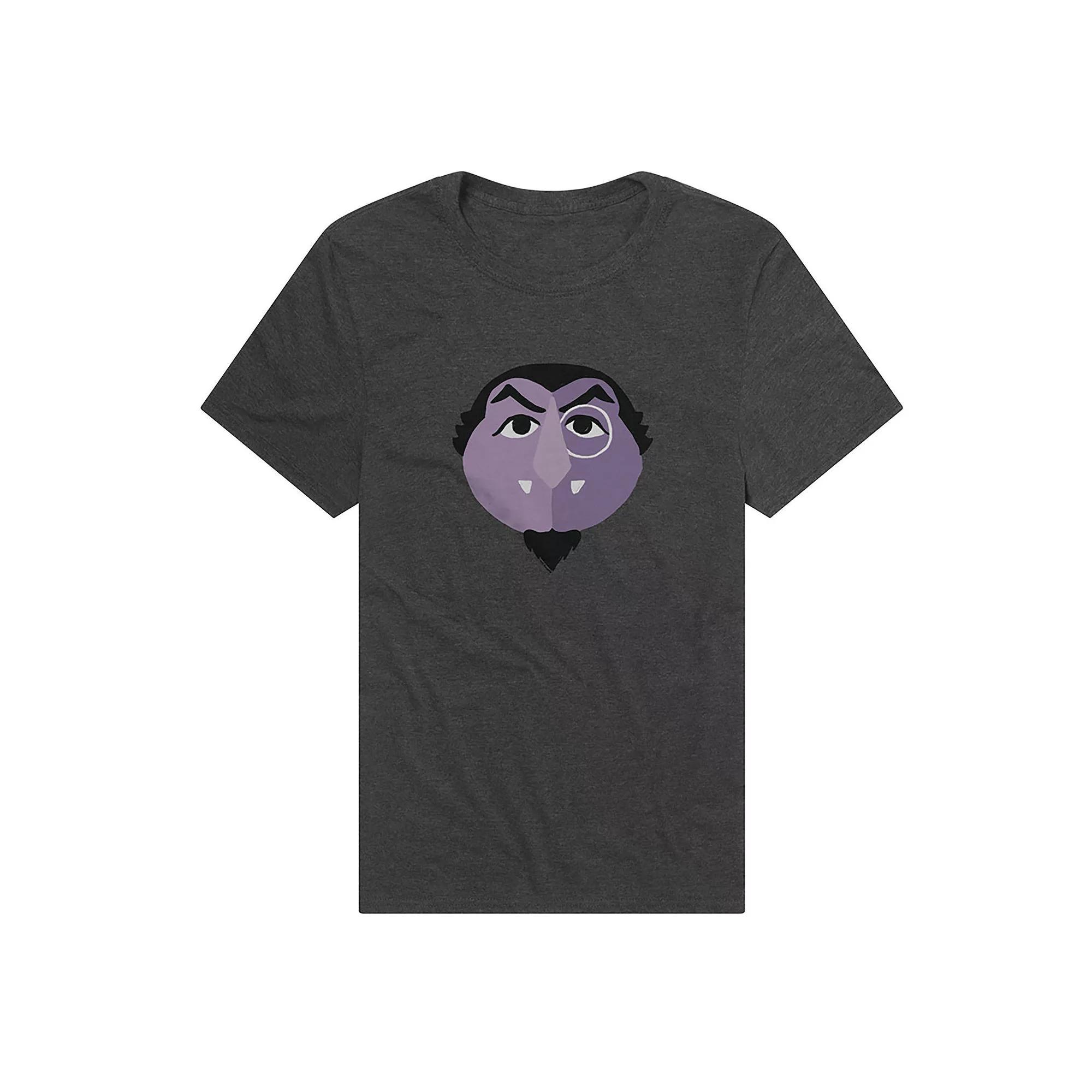 Men's Sesame Street Count Glower Graphic Tee, Size: Small, Grey Product Image