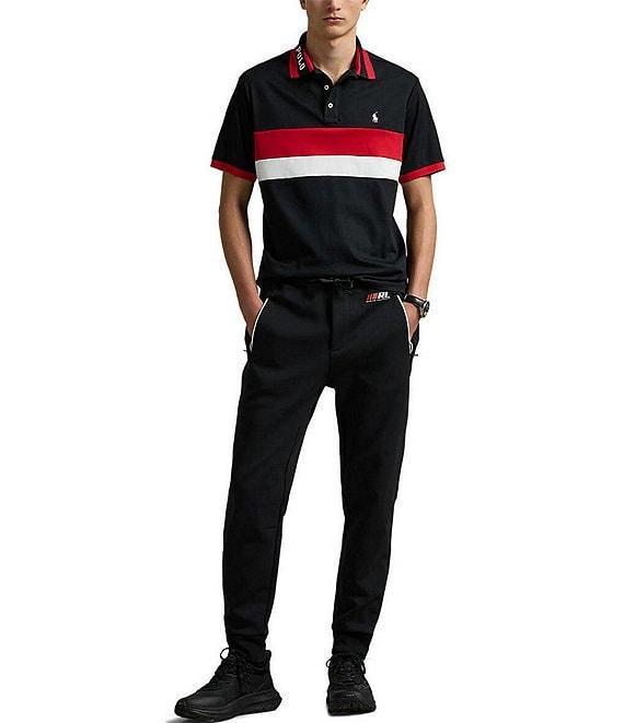 Polo Ralph Lauren Big & Tall Classic Fit Racing Striped Soft Cotton Short Sleeve Polo Shirt Product Image