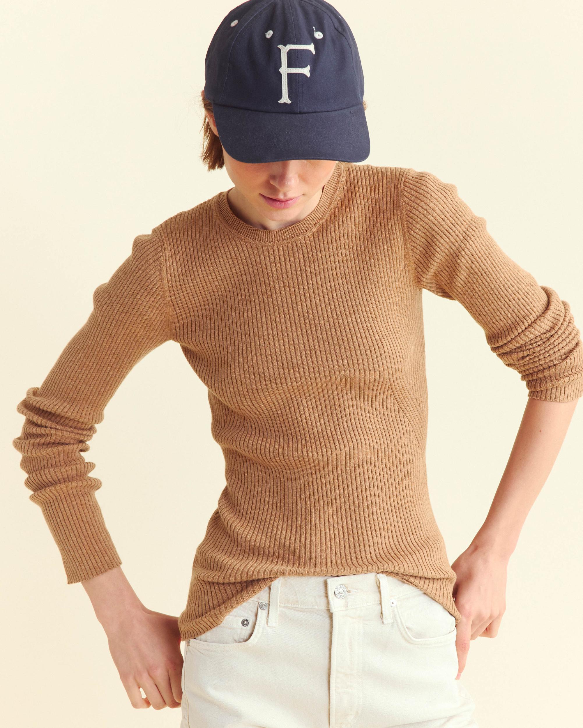 Long Sleeve Rib Crew -  Product Image