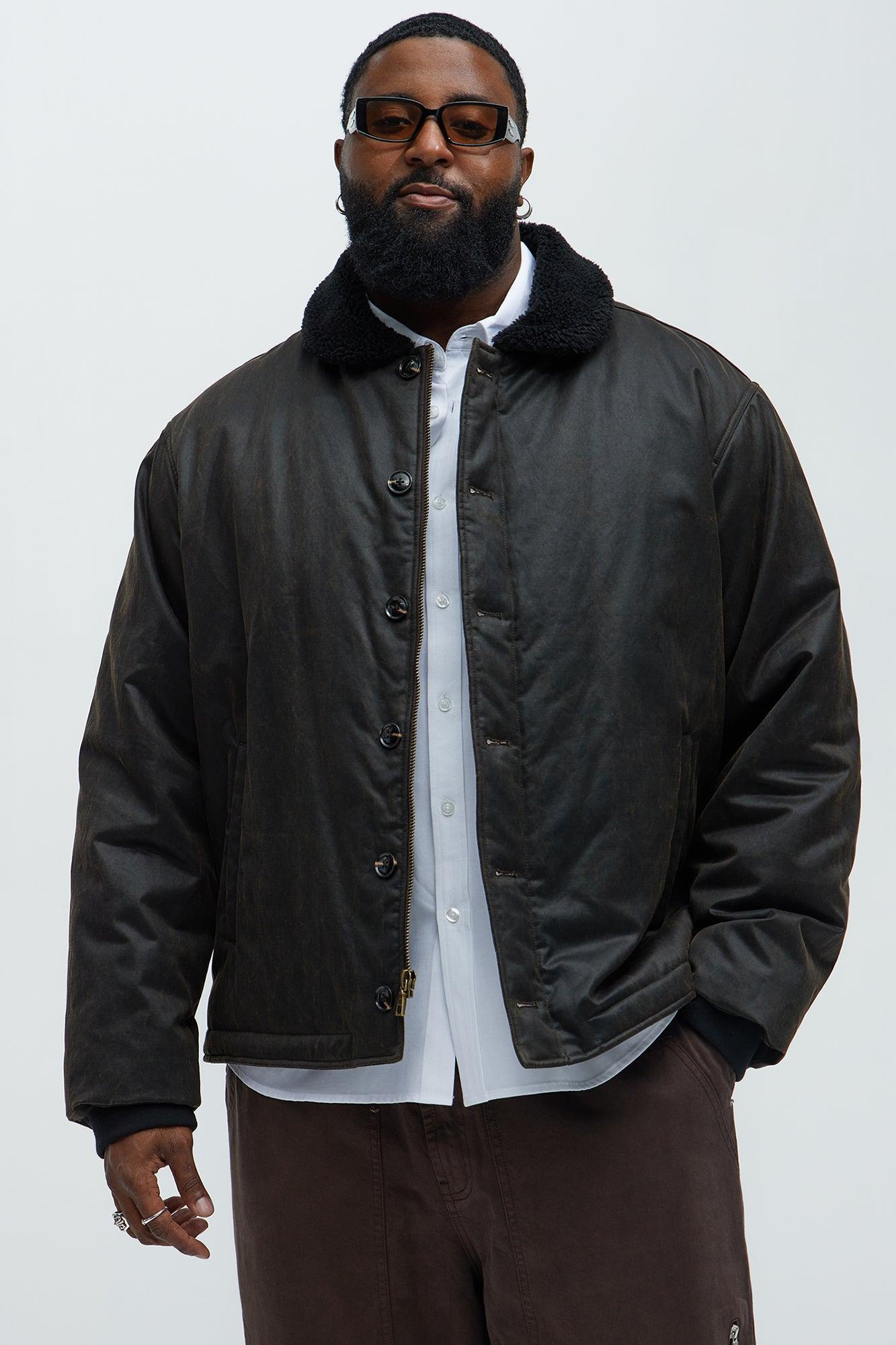 Denali Waxed Sherpa Jacket - Brown Product Image