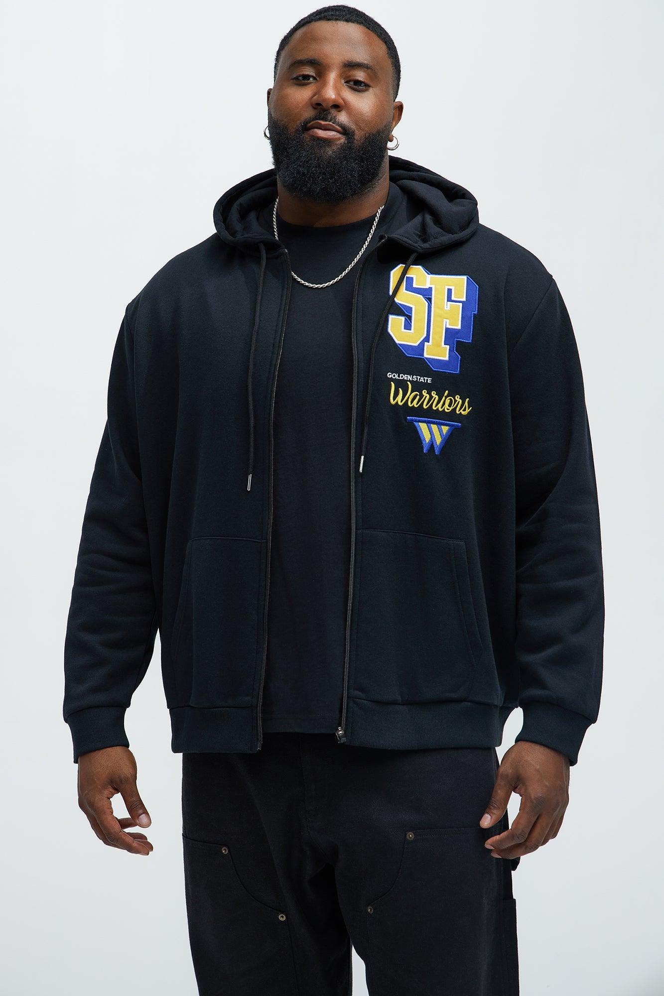 Warriors Bold Zip Up Hoodie - Black Product Image