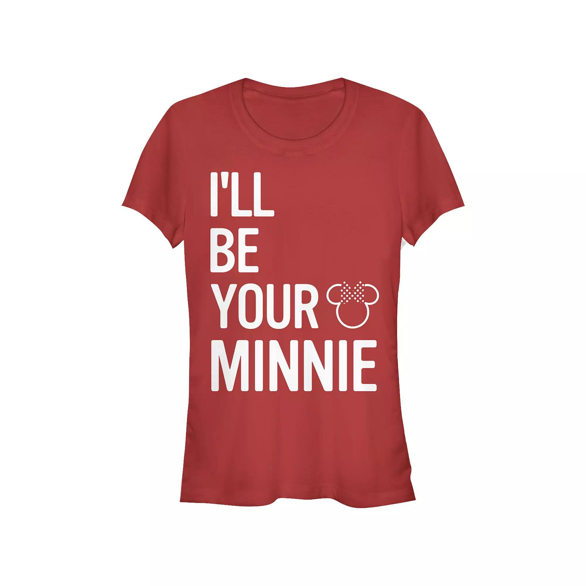 Disney's Minnie Mouse I'll Be Your Minnie Mouse Juniors' Graphic Tee, Women's, Size: Medium, Red Product Image