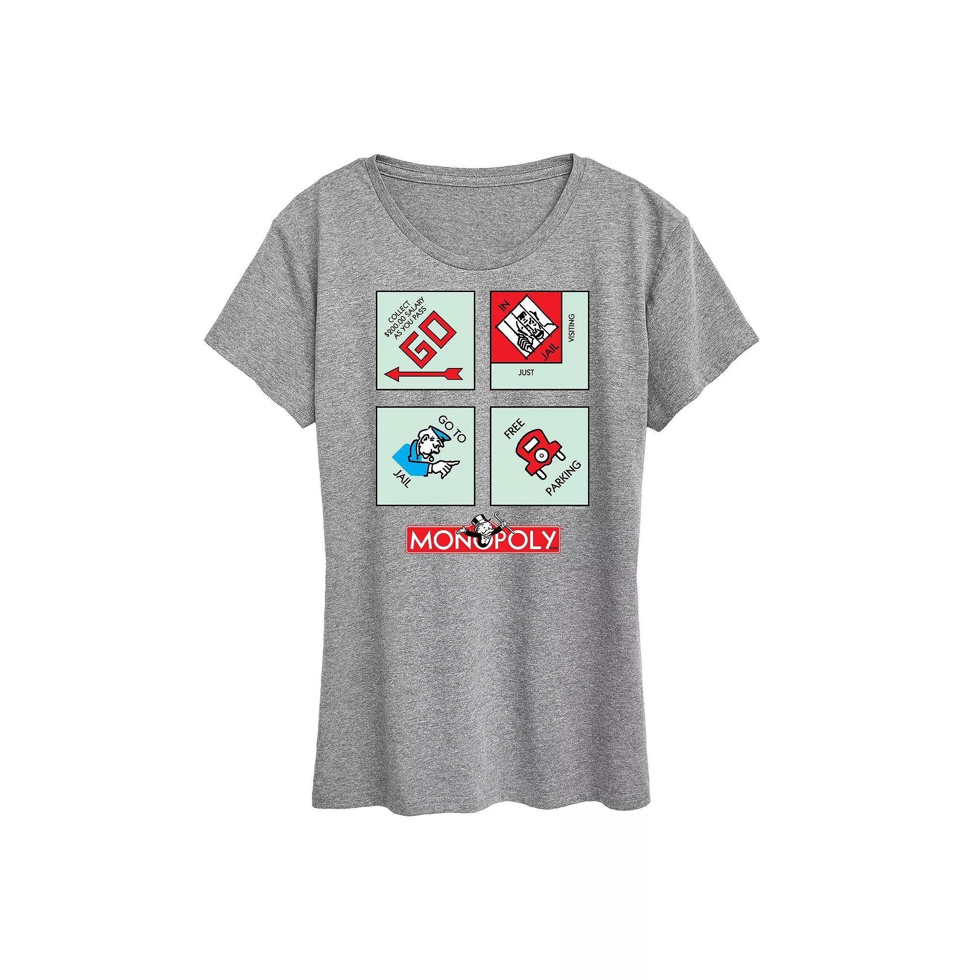 Womens Monopoly Corner Squares Graphic Tee Product Image