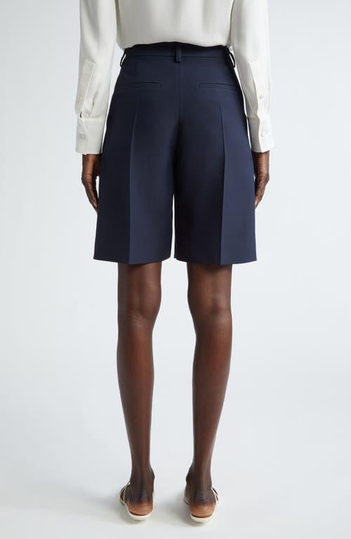 VALENTINO Garavani Tailored Crepe Couture Bermuda Shorts In Navy Product Image