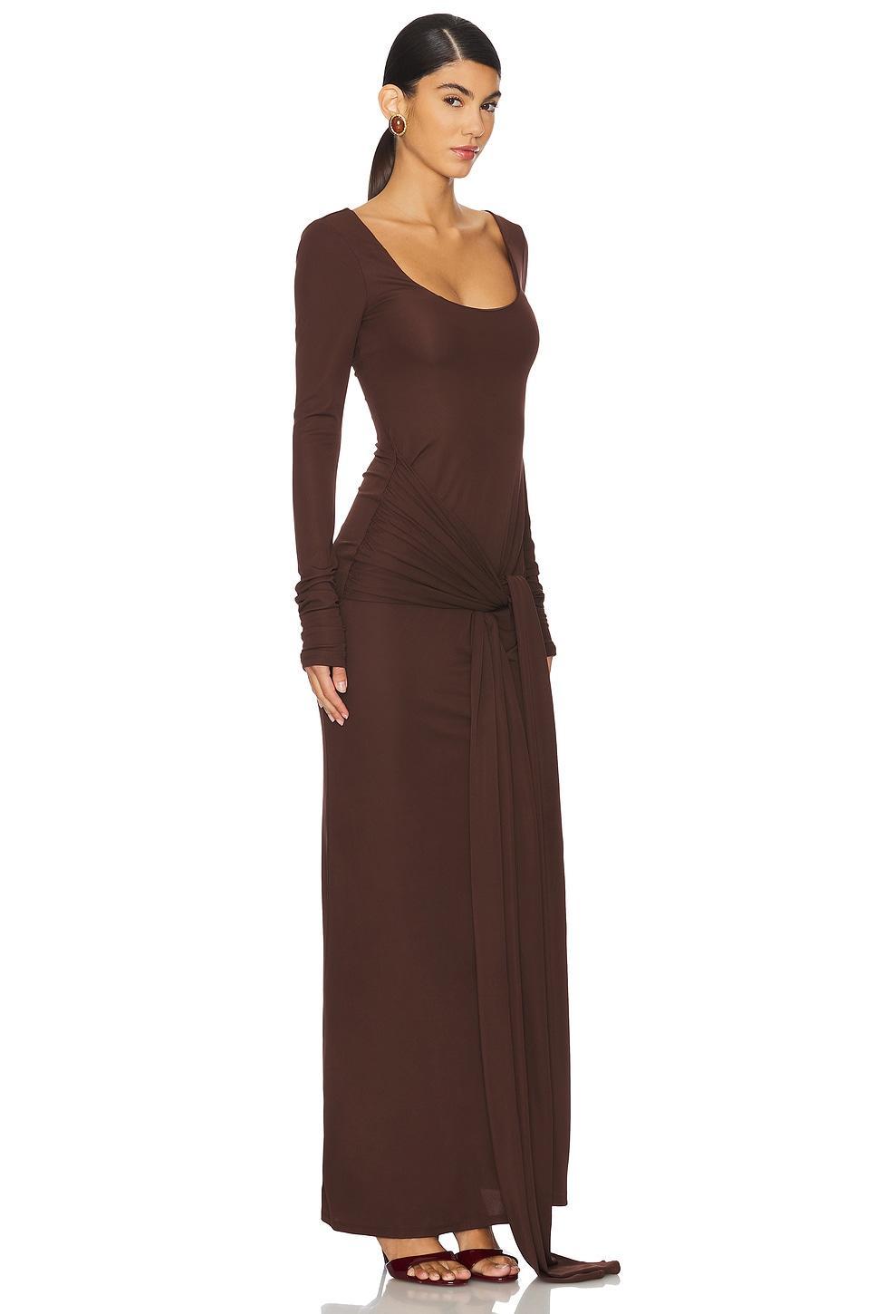 Lovers and Friends Quinn Gown in Chocolate Brown Product Image