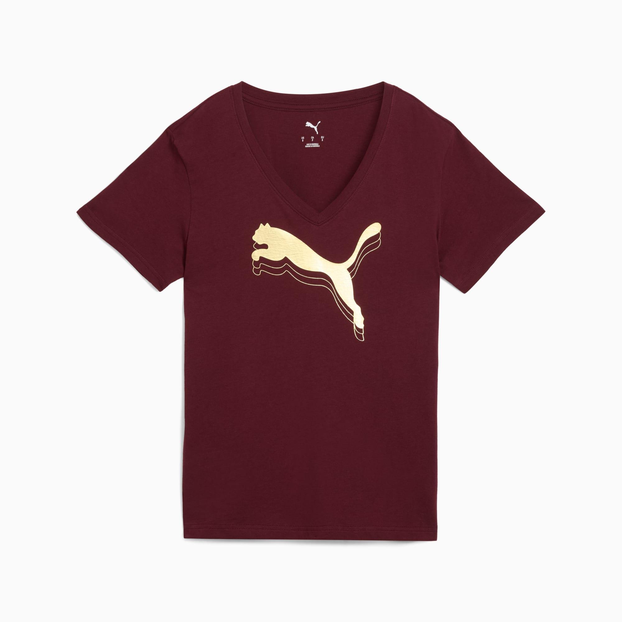ESS METALLIC V-Neck Tee Women Product Image