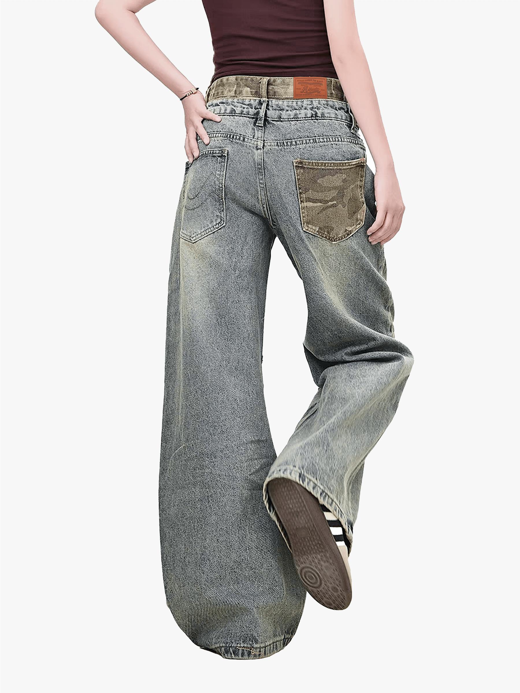 Aelfric Eden Double Waist Wrinkle Baggy Barrel Jeans Product Image