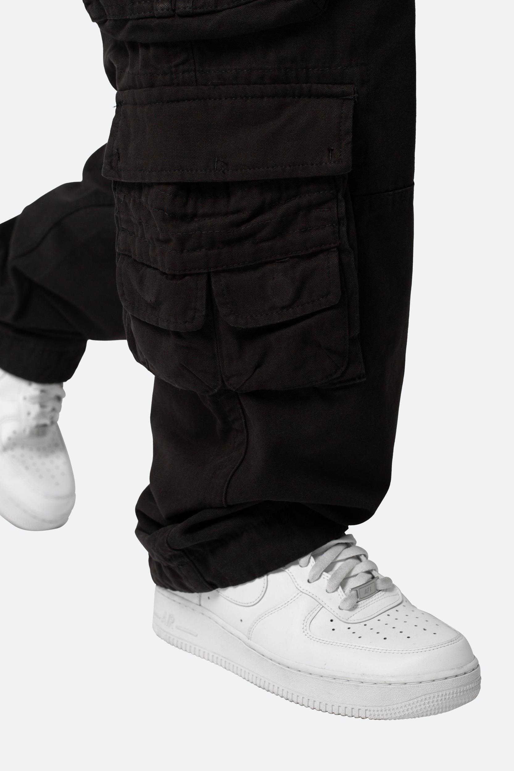 Military Cargo Pants - Black Product Image