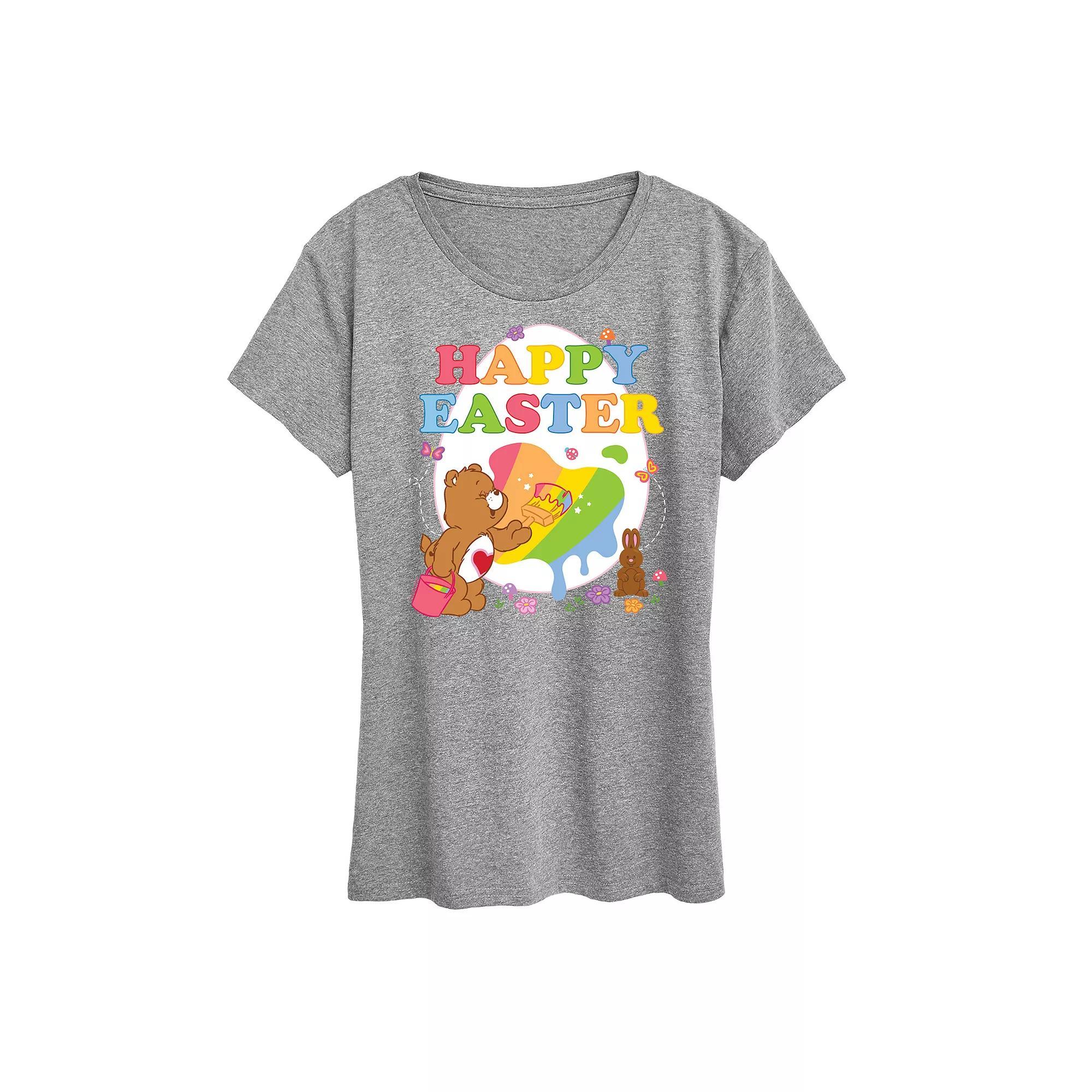 Women's Care Bears Happy Easter Egg Graphic Tee, Size: XXL, Blue Product Image