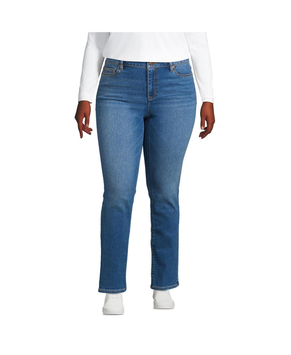 Plus Size Lands End Recover Straight-Leg Jeans, Womens Product Image