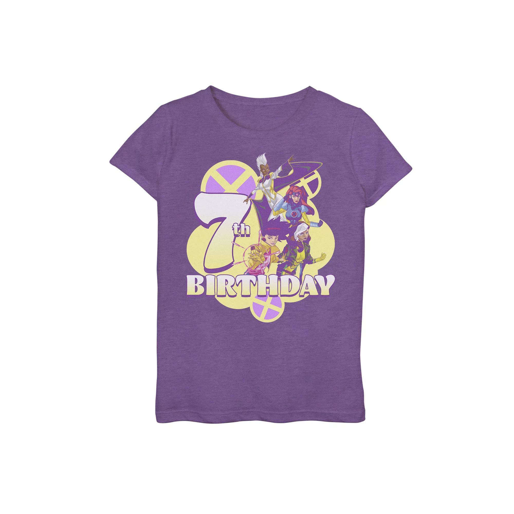 Girls 7-16 Marvel X-Women 7th Birthday Graphic Tee, Girl's, Size: Medium, Purple Grey Product Image