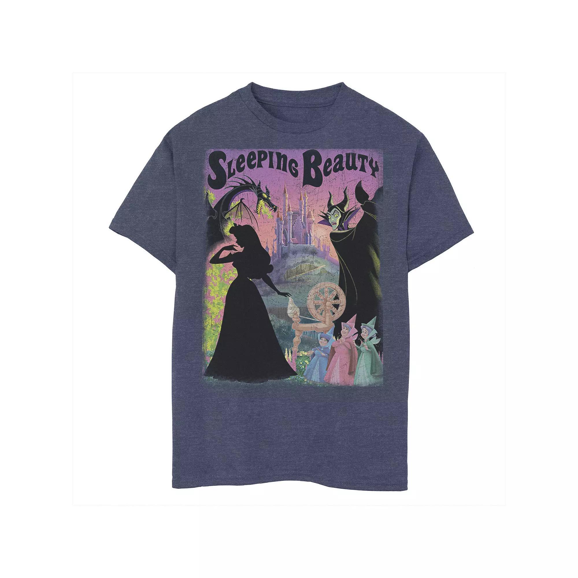 Disneys Sleeping Beauty Aurora Maleficent Mens Poster Tee, Boys Product Image
