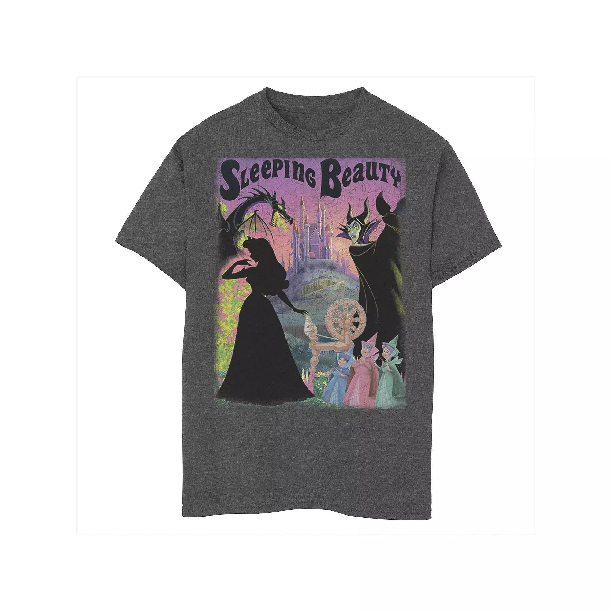Disneys Sleeping Beauty Aurora Maleficent Mens Poster Tee, Boys Product Image