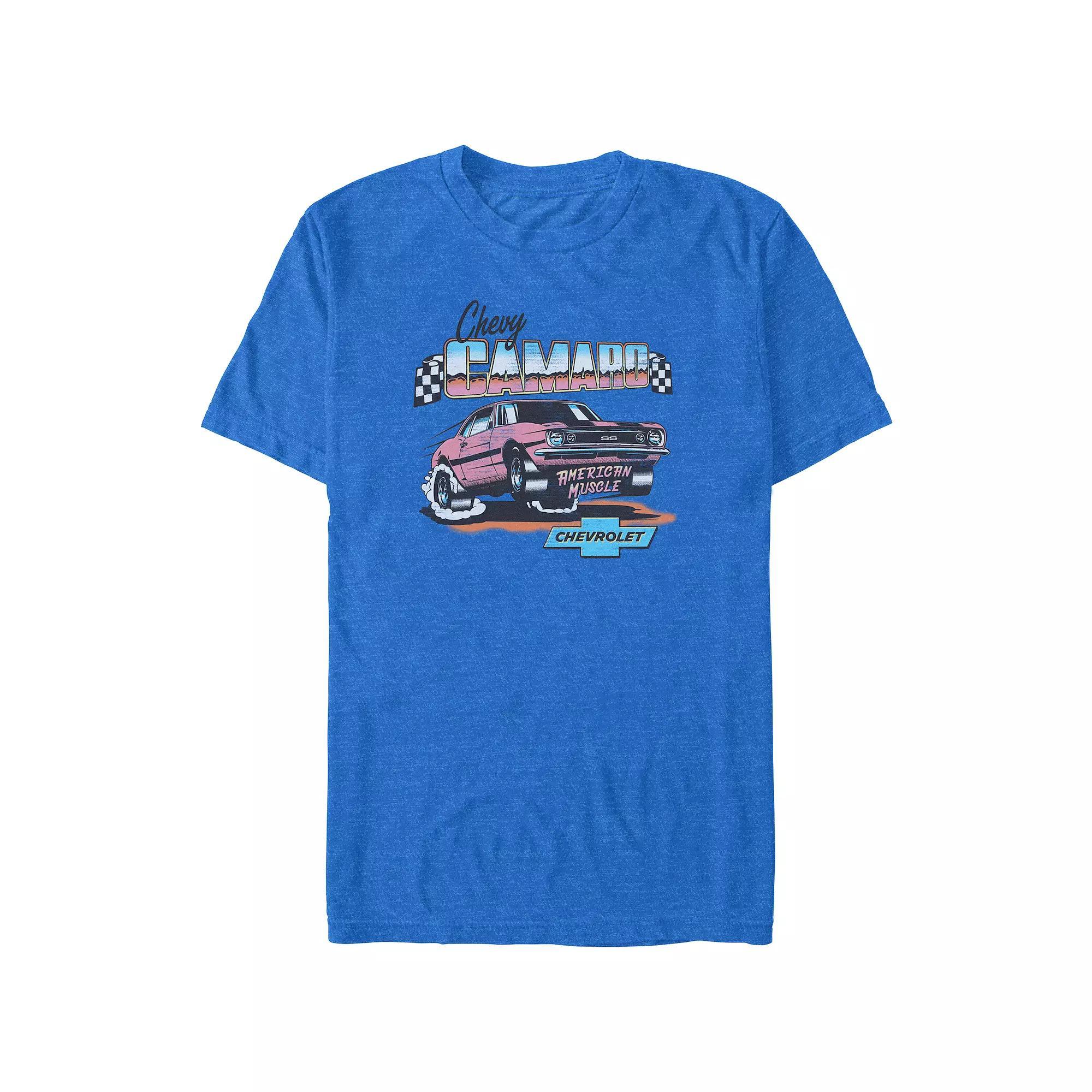 Big & Tall Chevy Camaro American Muscle Graphic Tee, Men's, Size: 3XL Tall, Royal Grey Product Image