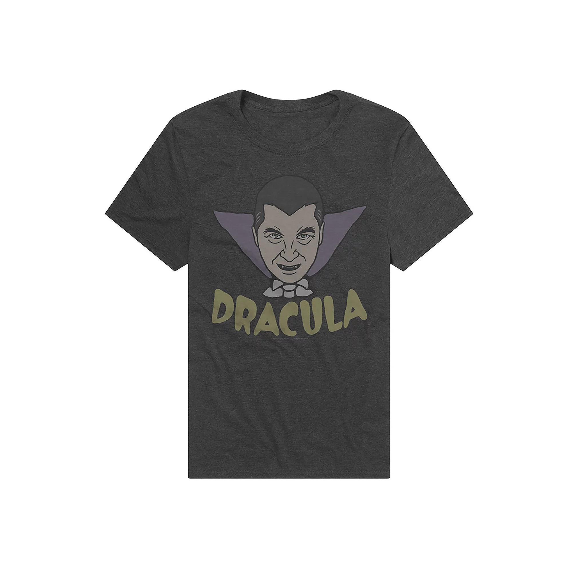 Men's Universal Monsters Dracula Careful I Bite T-Shirt, Size: Medium, Grey Product Image