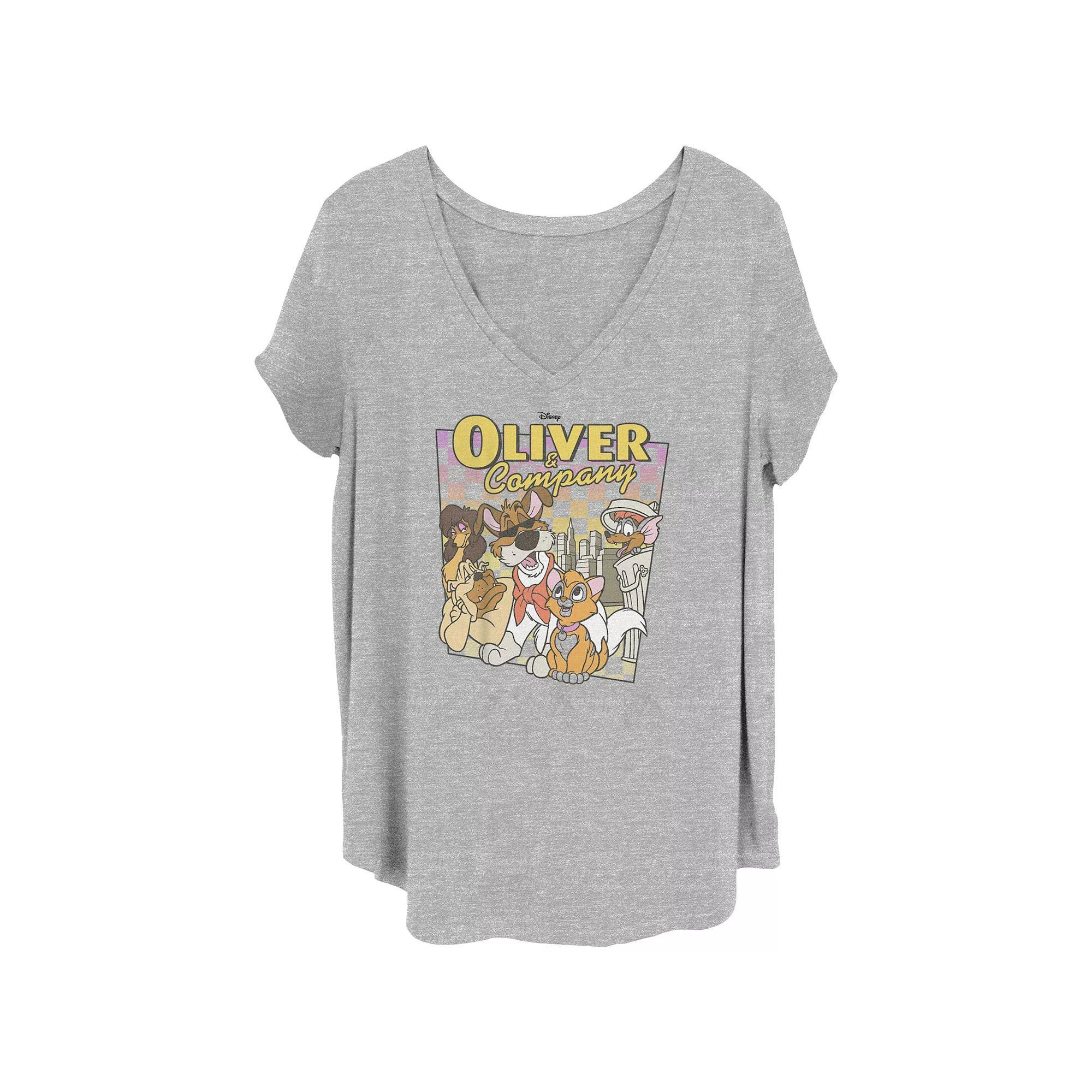 Juniors' Plus Size Crayola A Fresh Box V-Neck Graphic Tee, Girl's, Size: 1XL, Grey Gray Product Image