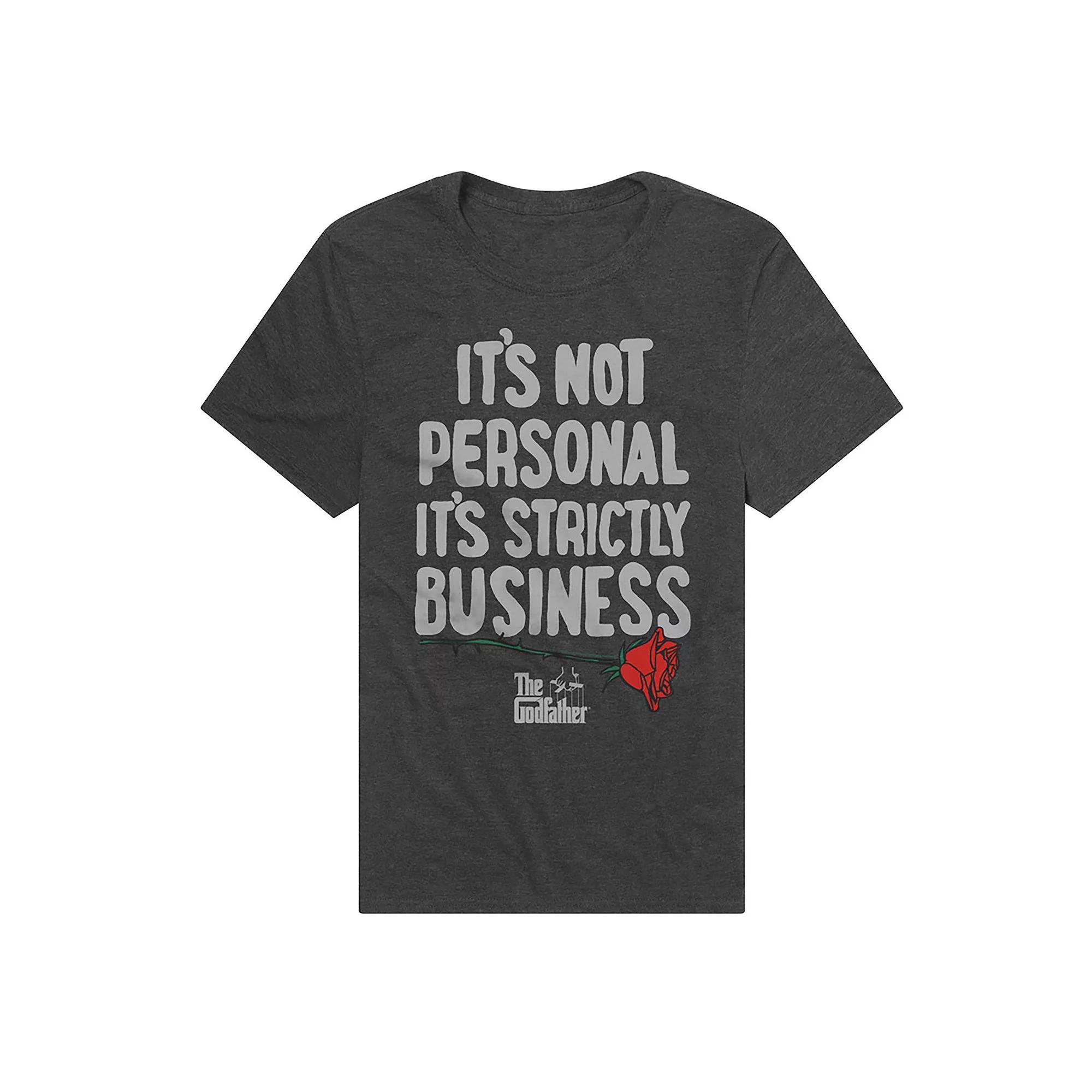 Men's The Godfather Strictly Business Graphic Tee, Size: Large, Grey Product Image