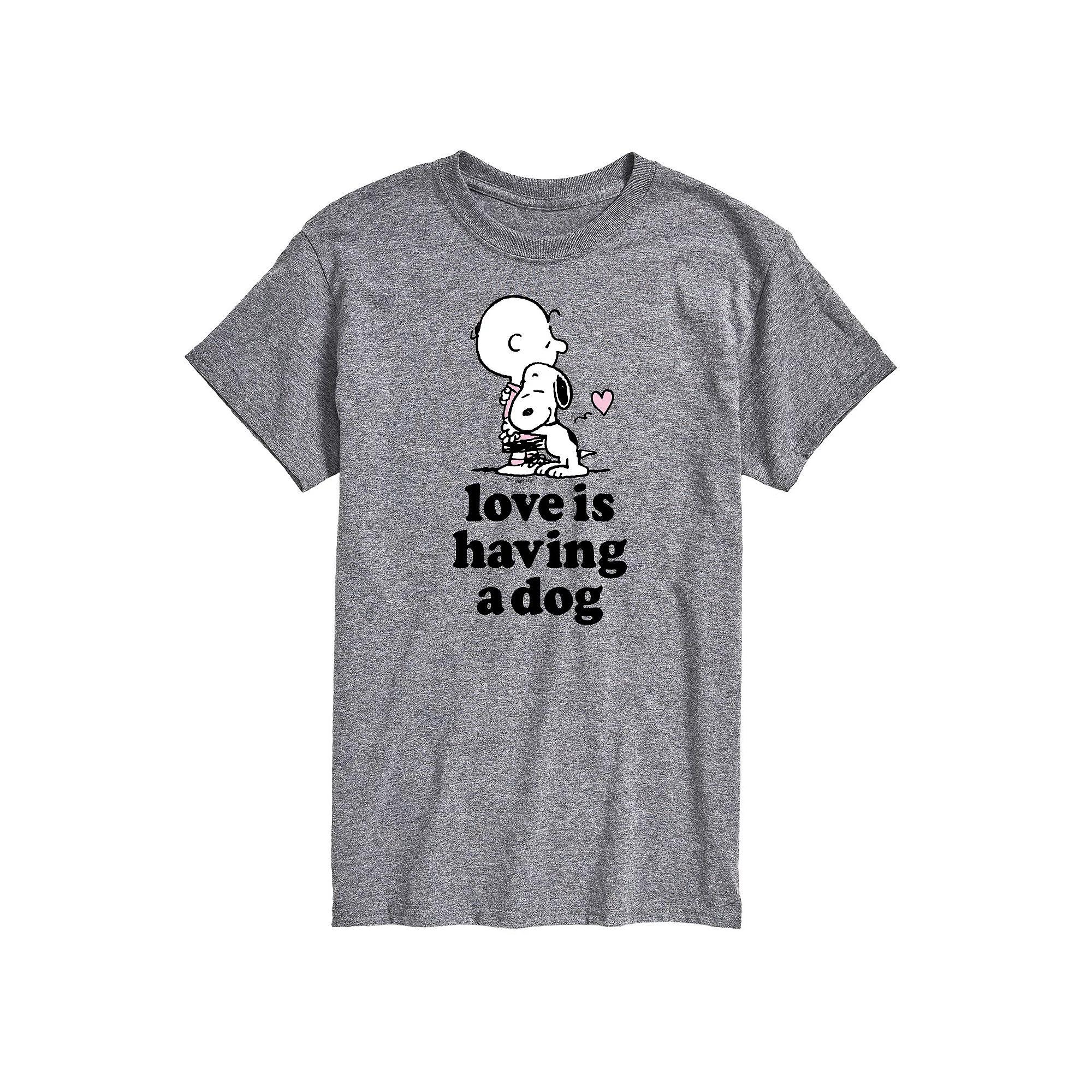 Mens Peanuts Love Is Having Dog Tee Product Image