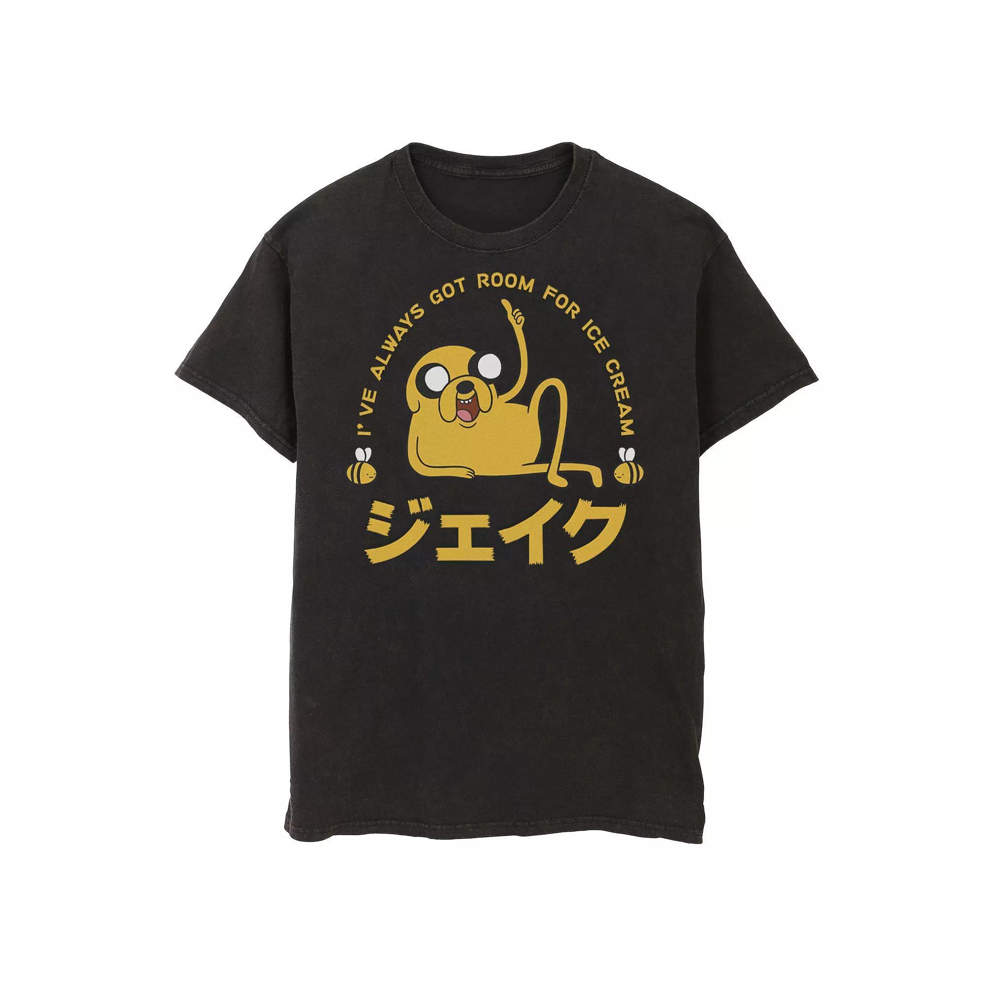 Men's Cartoon Network Adventure Time Jake "Room For Ice Cream" Kanji Tee, Size: Medium, Black Product Image