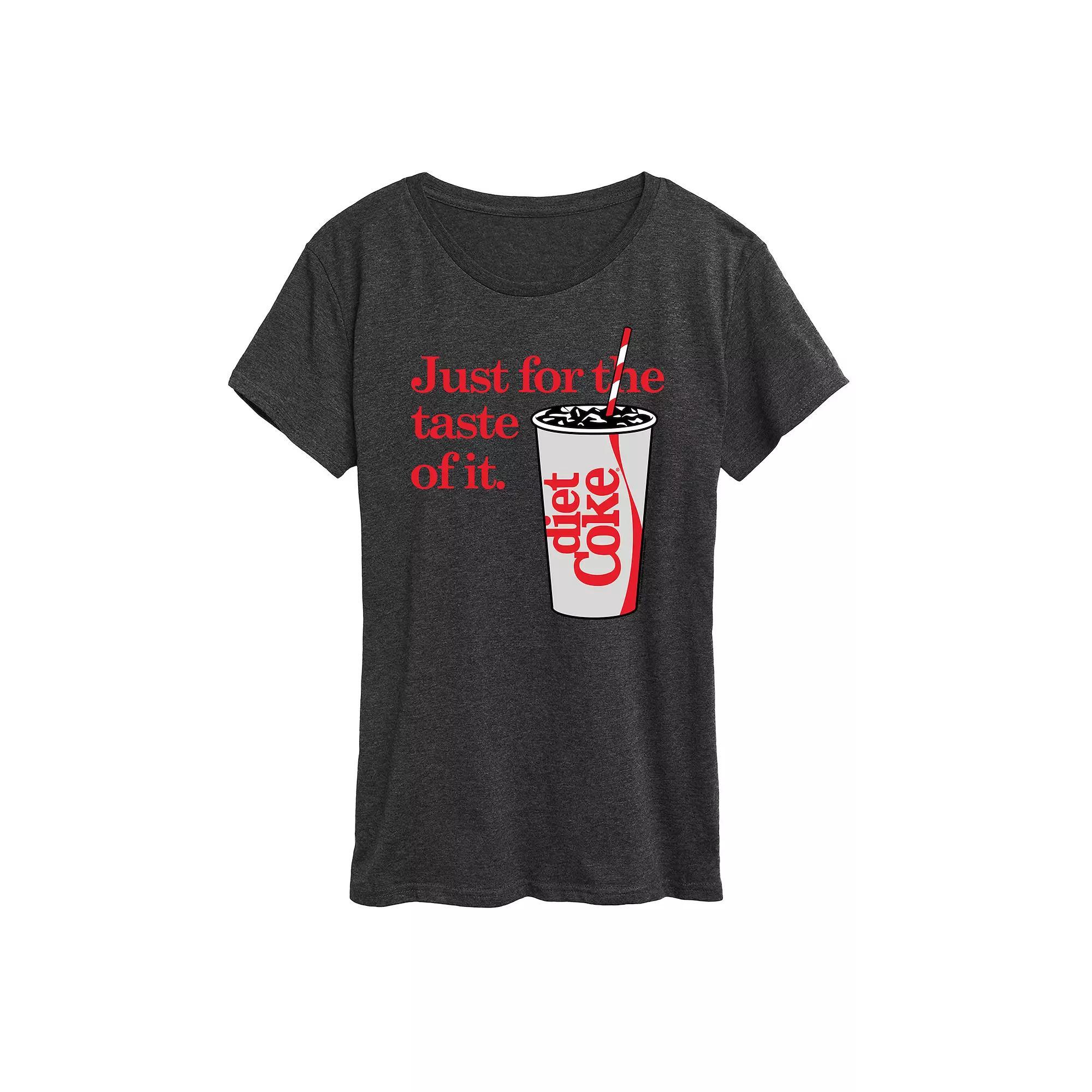 Womens Diet Coke For The Taste Of It Graphic Tee Heather Grey Product Image