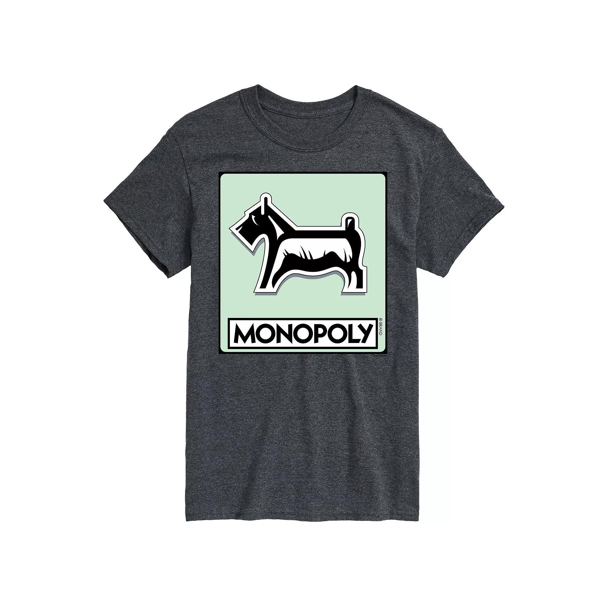 Mens Monopoly Dog Token Graphic Tee Grey Product Image
