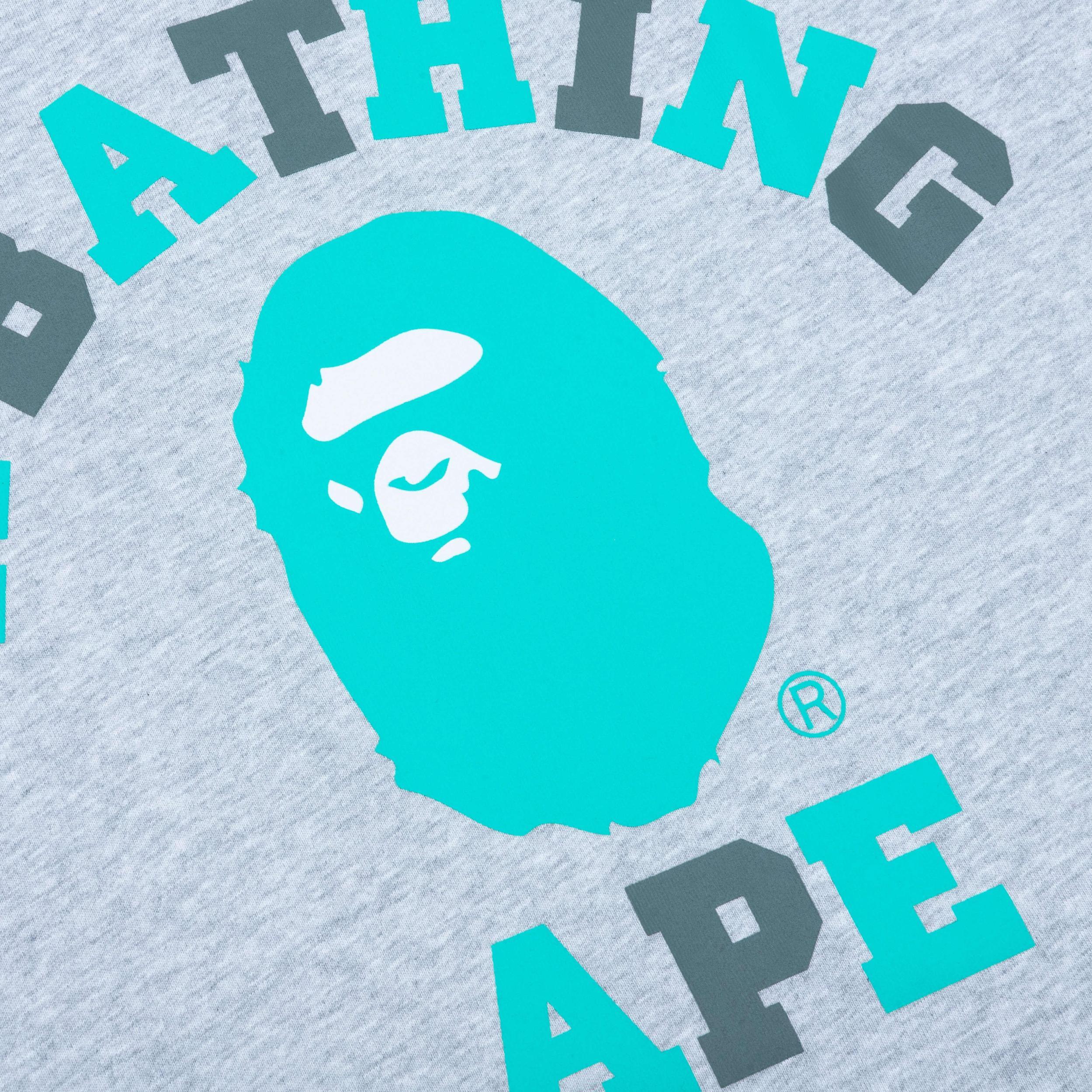 Feature x Bape College Relaxed Fit Tee - Gray Male Product Image
