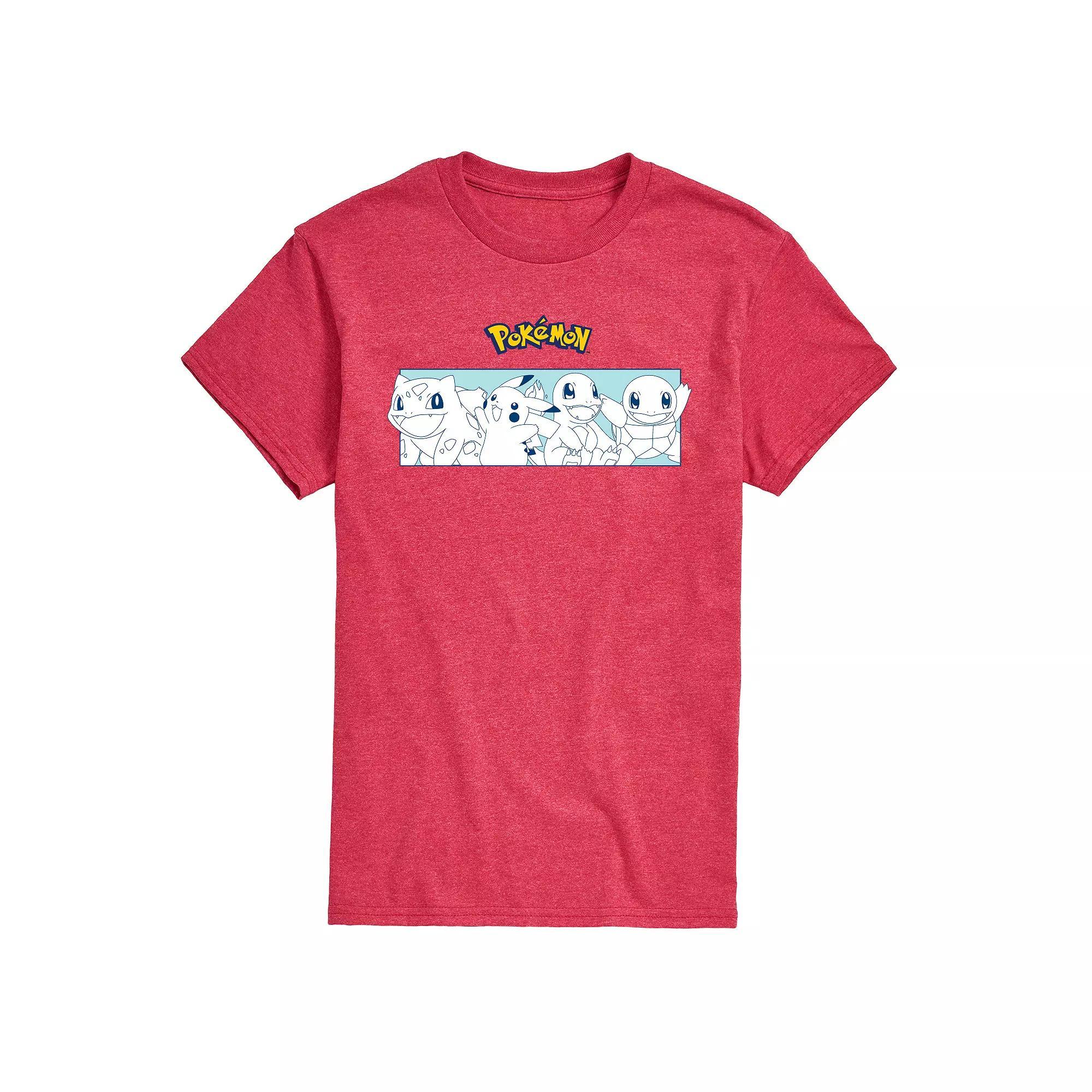 Big & Tall Pokemon Classic Starters Portrait Graphic Tee, Mens Product Image