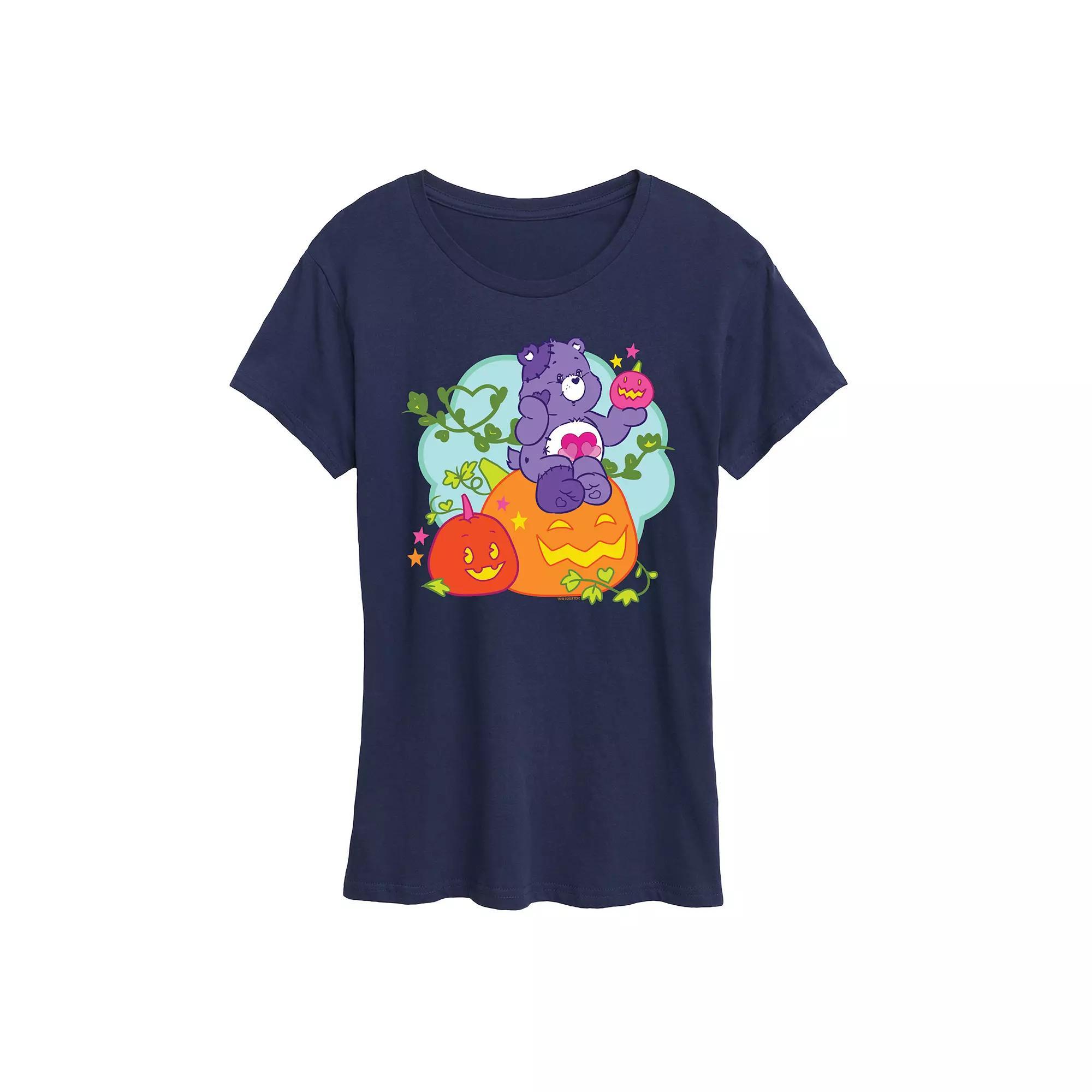Womens Care Bears Halloween Pumpkin Graphic Tee, Girls Blue Product Image