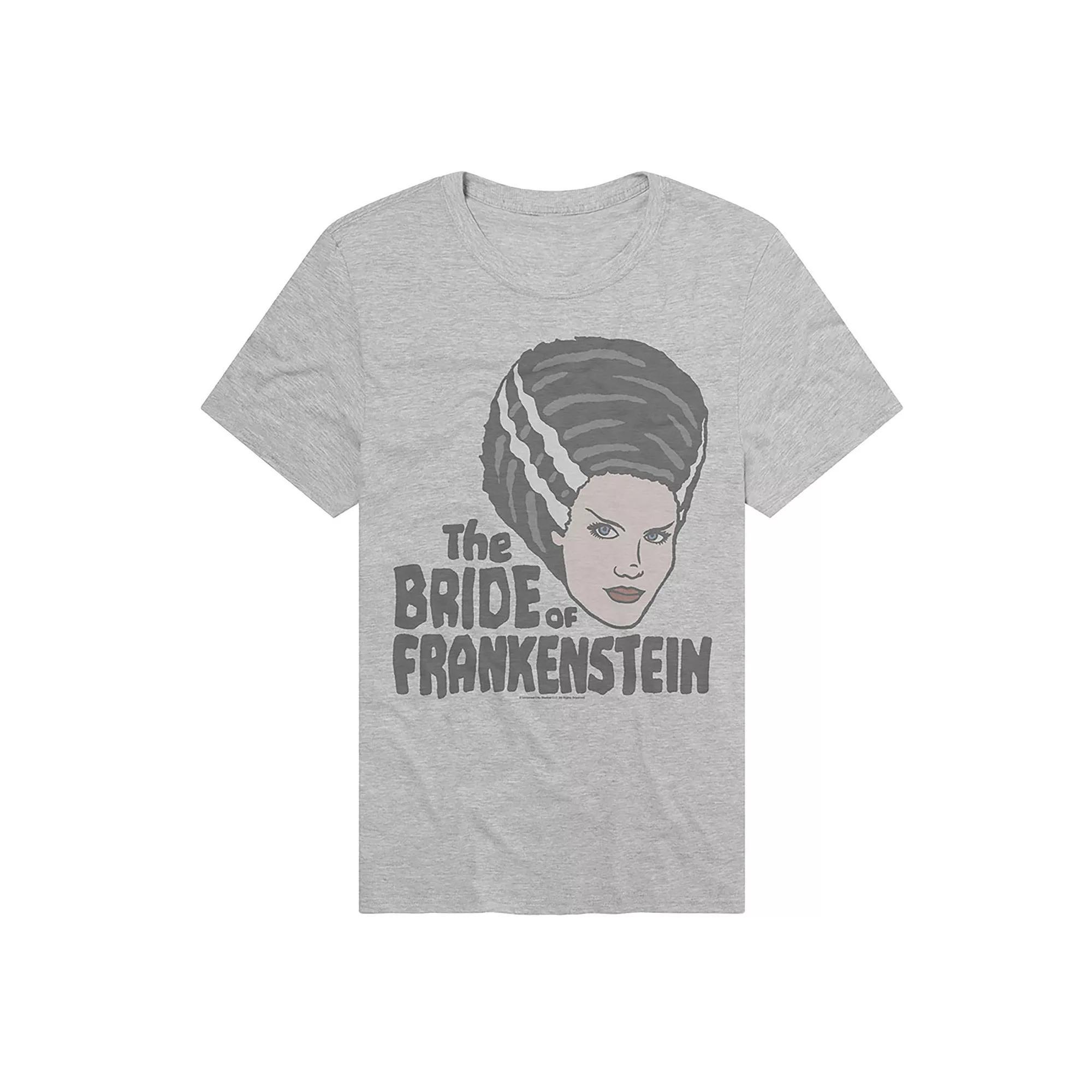 Men's Universal Monsters Bride Of Frankenstein T-Shirt, Size: XL, Grey Product Image