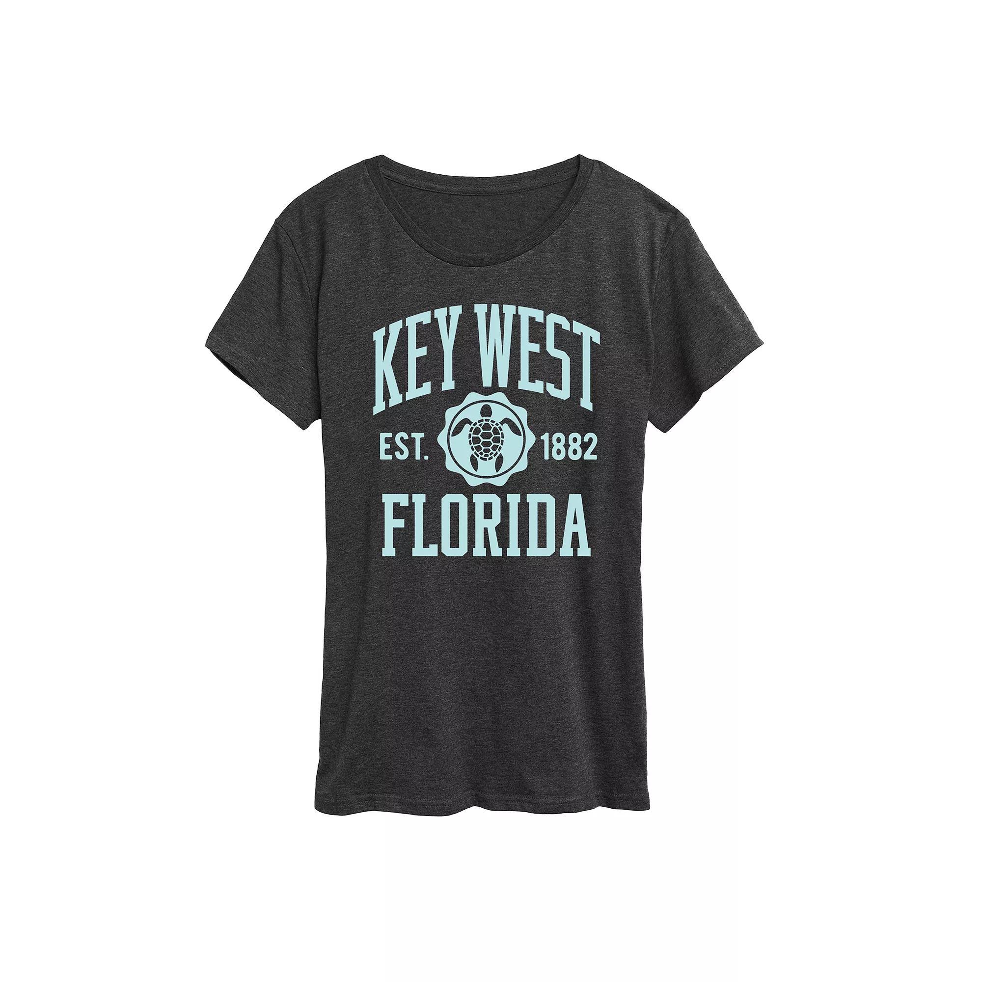 Womens Trees And Birds Graphic Tee Blue Product Image