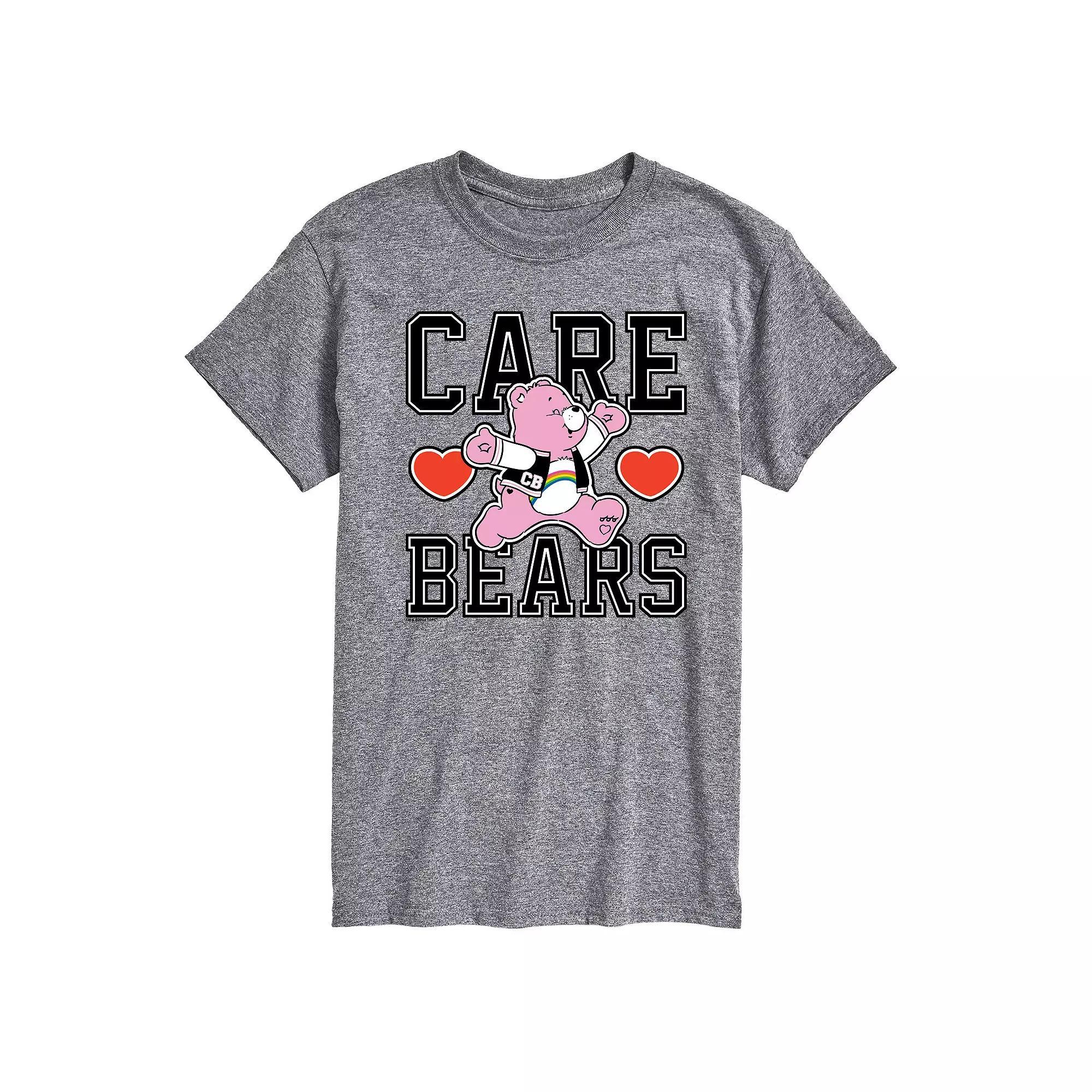 Mens Care Bears Varsity Graphic Tee Grey Gray Product Image