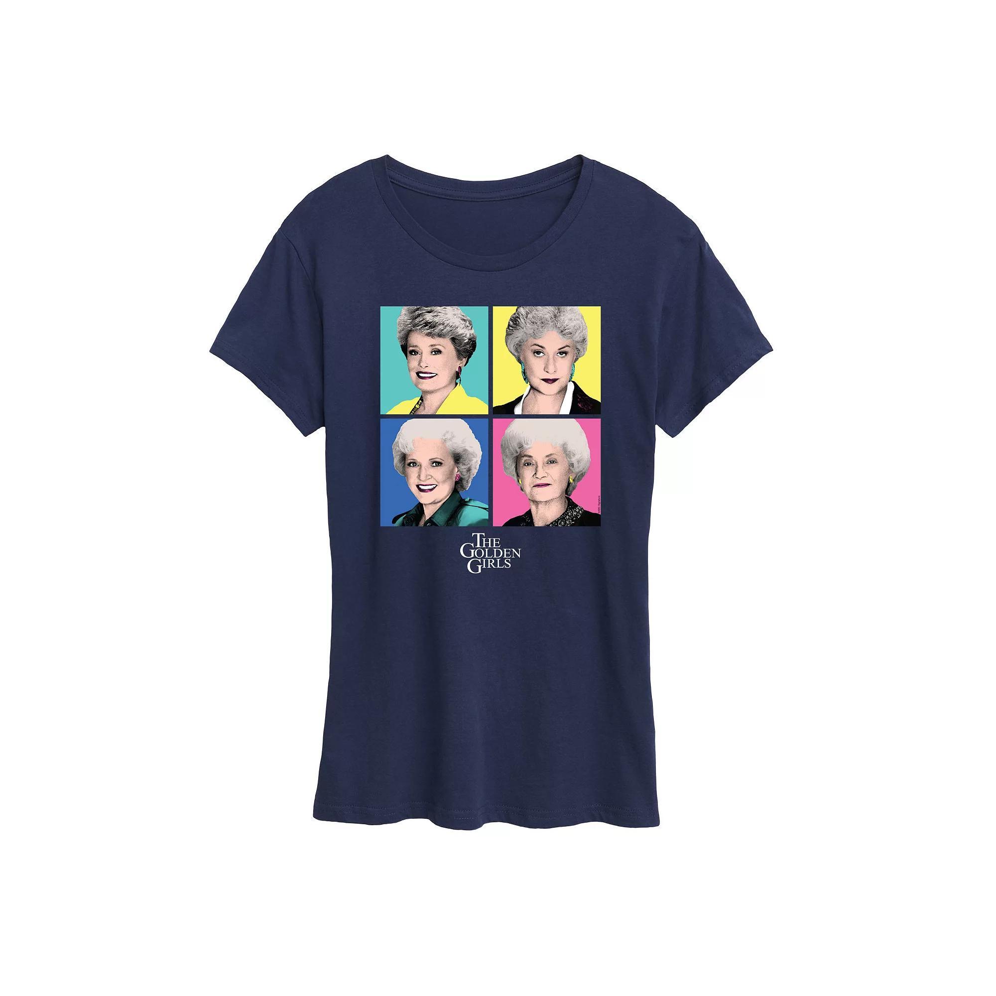 Women's Golden Girls Pop Art Graphic Tee, Girl's, Size: Large, Blue Product Image