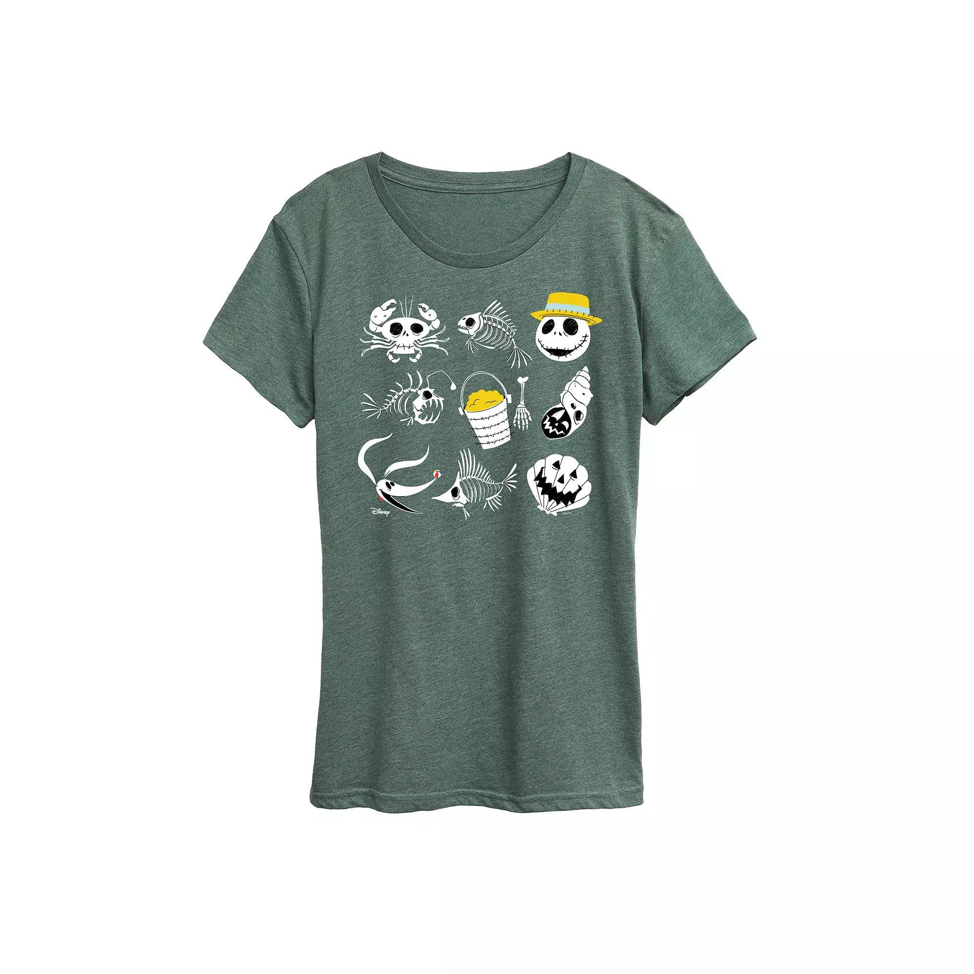 Disneys Nightmare Before Christmas Womens Beach Graphic Tee Product Image