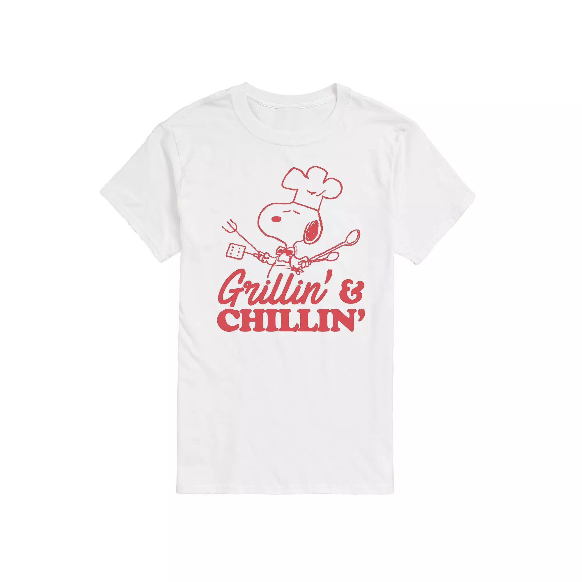 Mens Peanuts Grillin & Chillin Snoopy Graphic Tee Product Image