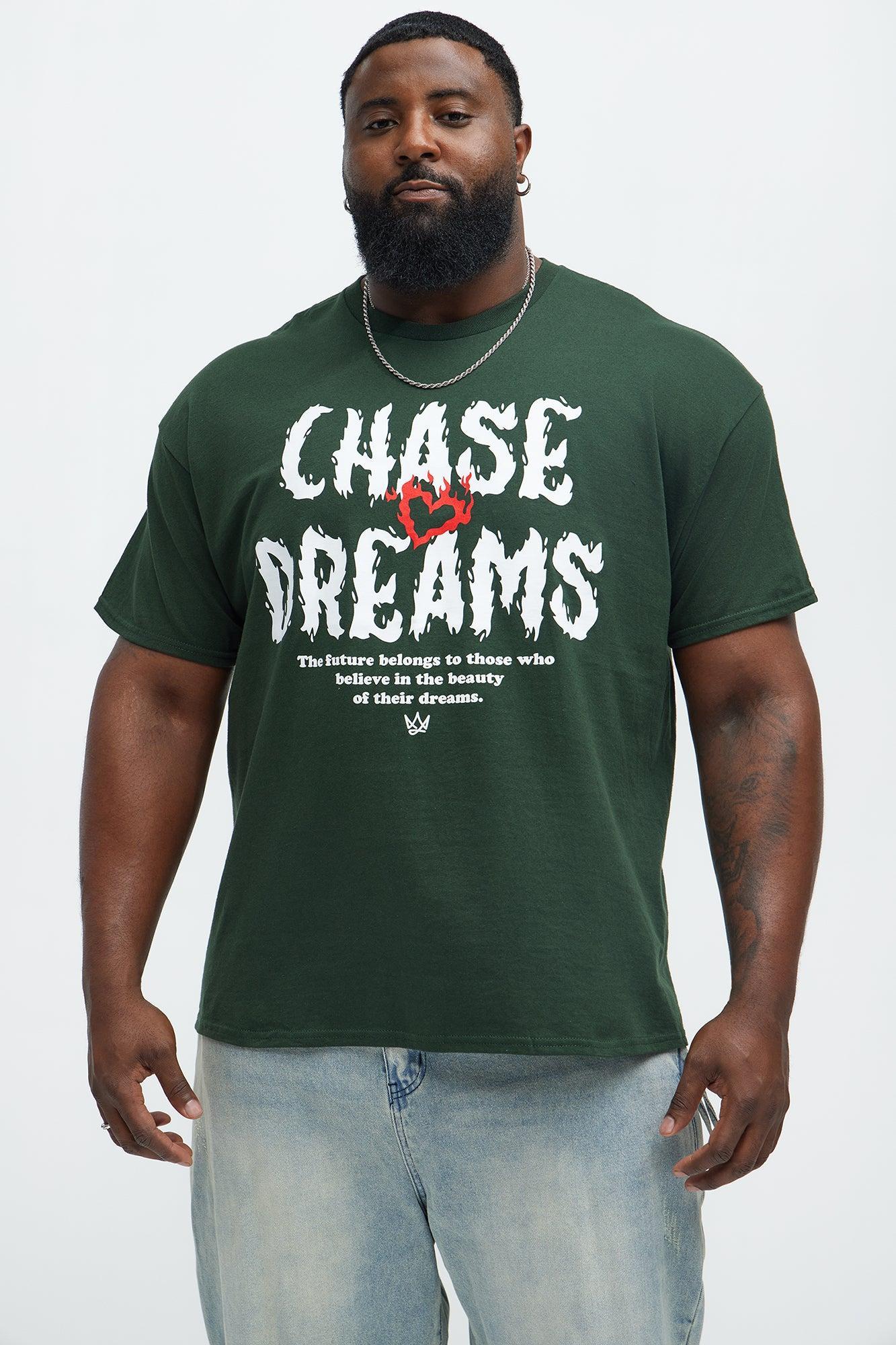 Chase Dreams Not Love Short Sleeve Tee - Green Product Image