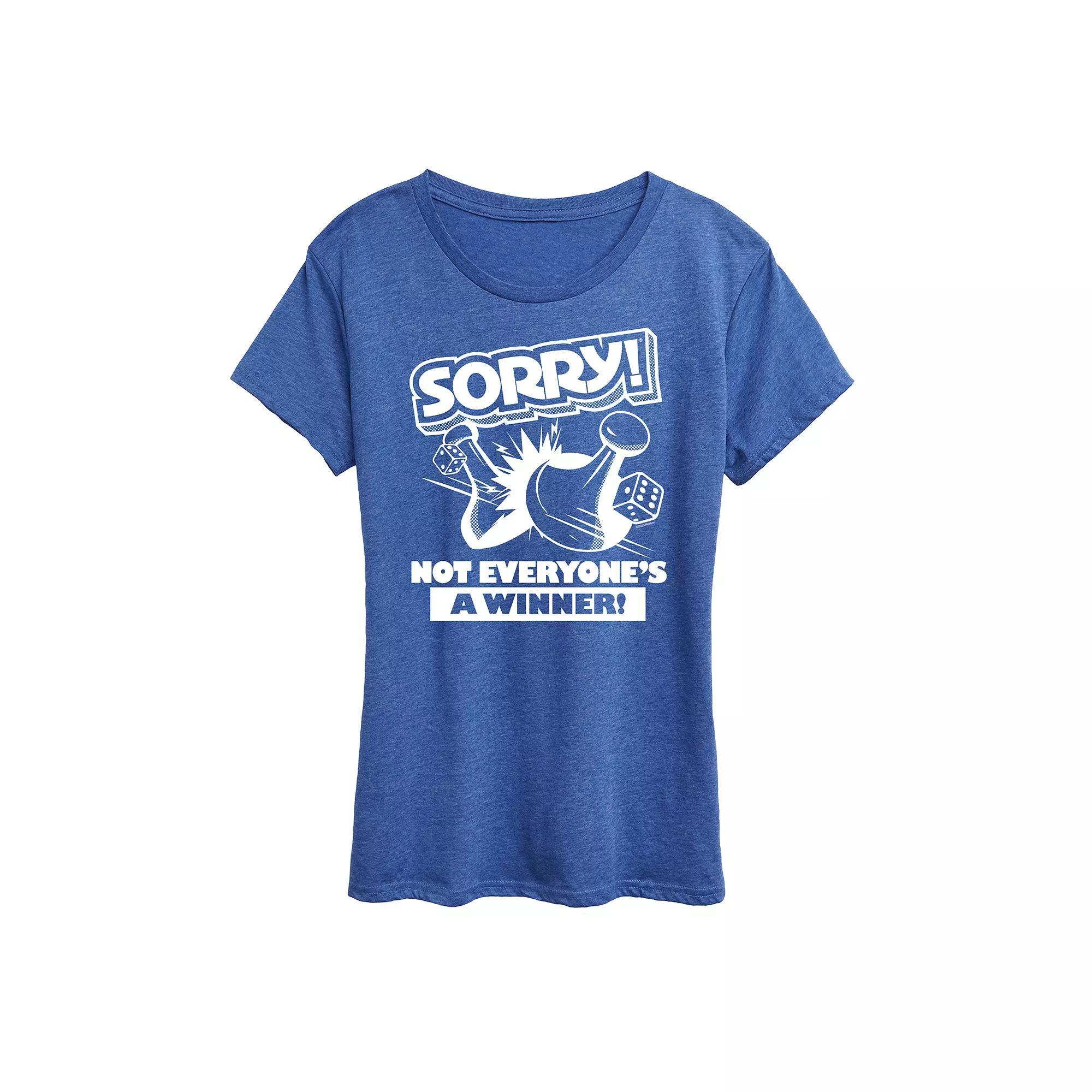 Womens Sorry Not Everyones A Winner Graphic Tee by Hasbro Grey Royal Blue Product Image