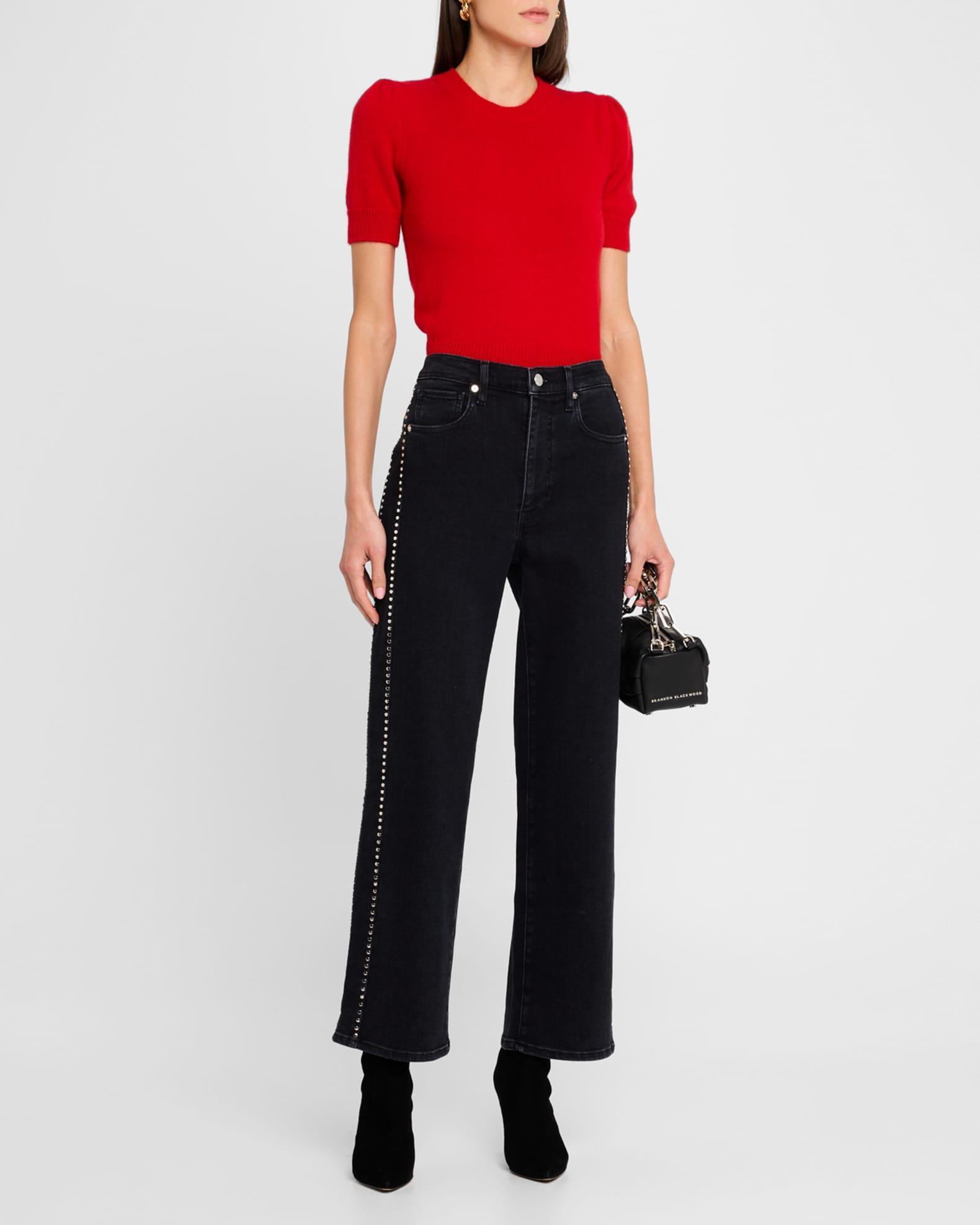 Short-Sleeve Cashmere Sweater Product Image