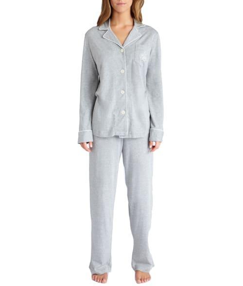 Lauren Ralph Lauren Hammond Knits Pajama Set (Heather Grey) Women's Pajama Sets Product Image