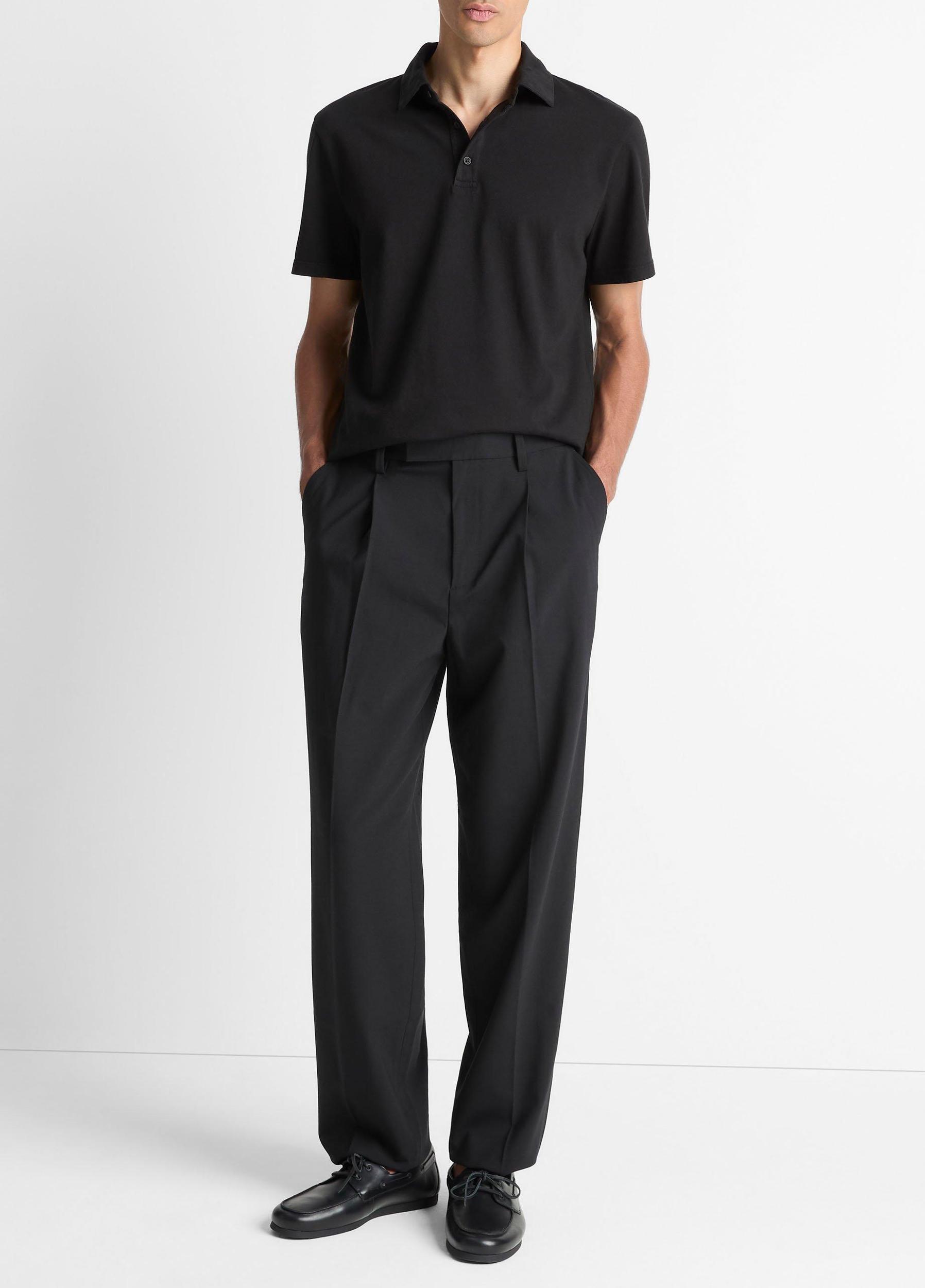 Mens Garment Dye Cotton Polo Shirt Vince Product Image