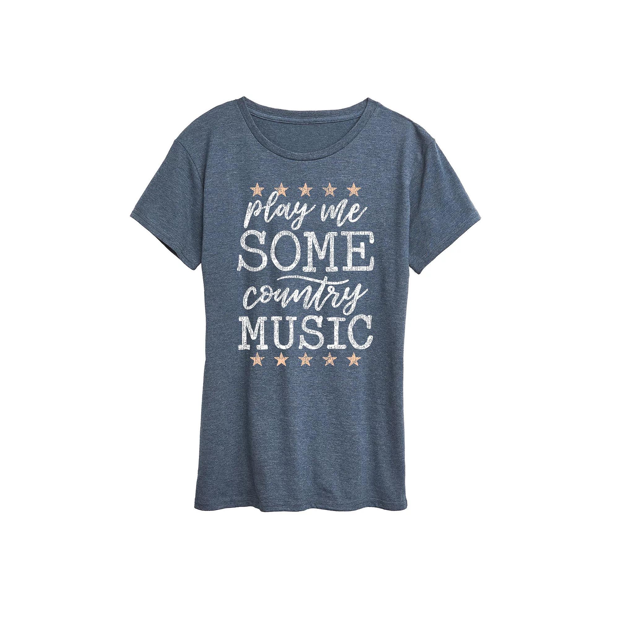 Plus Save The Mermaids Graphic Tee, Womens Grey Blue Product Image