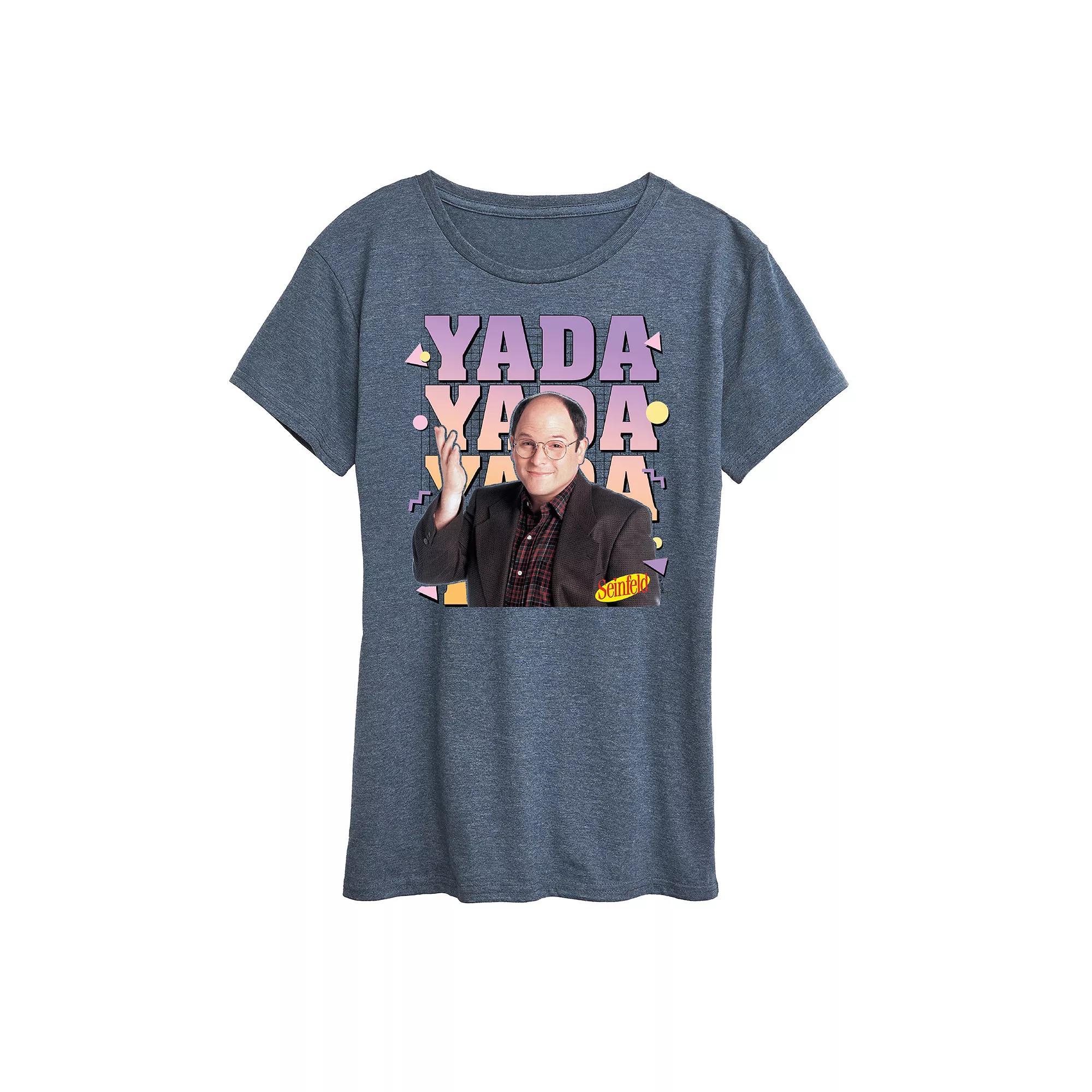Womens Seinfeld Yada Yada Graphic Tee Grey Green Product Image
