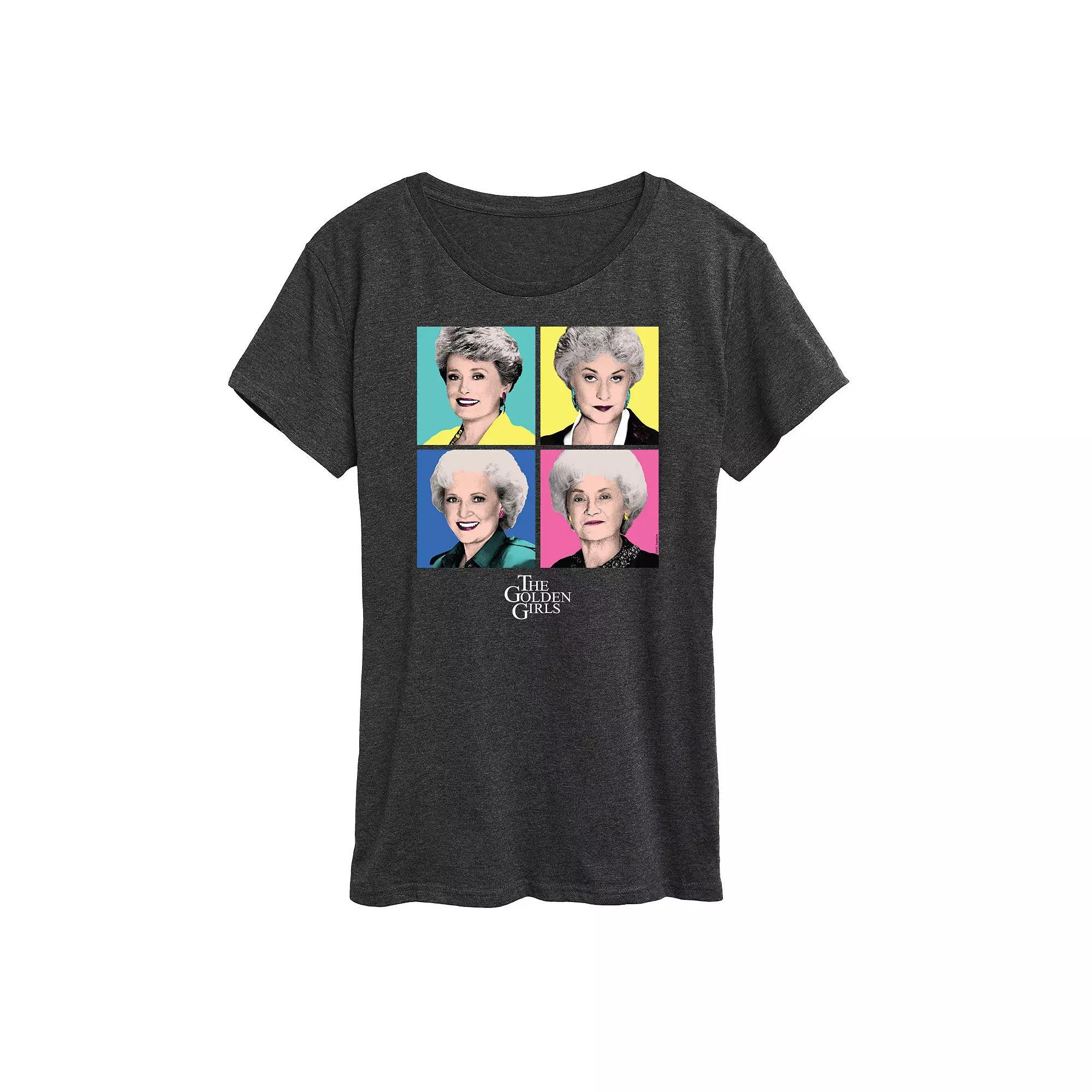 Women's Golden Girls Pop Art Graphic Tee, Girl's, Size: Large, Blue Product Image