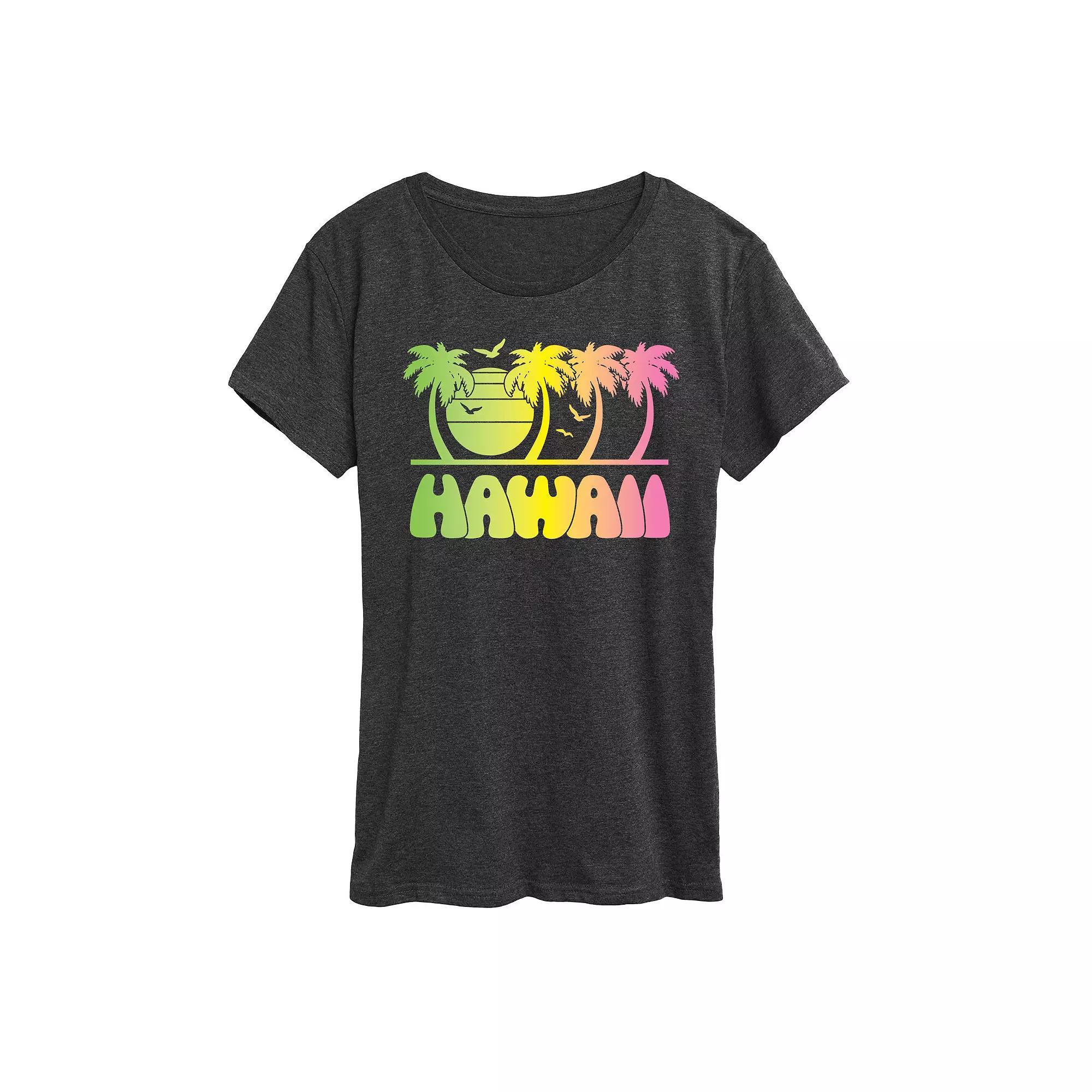 Womens Vintage Hawaii Blend Graphic Tee Heather Grey Product Image